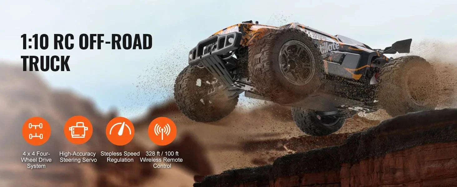 1:10 RC Off-Road Truck 50 km/h 4WD High-Speed All Terrain Car - Image 8