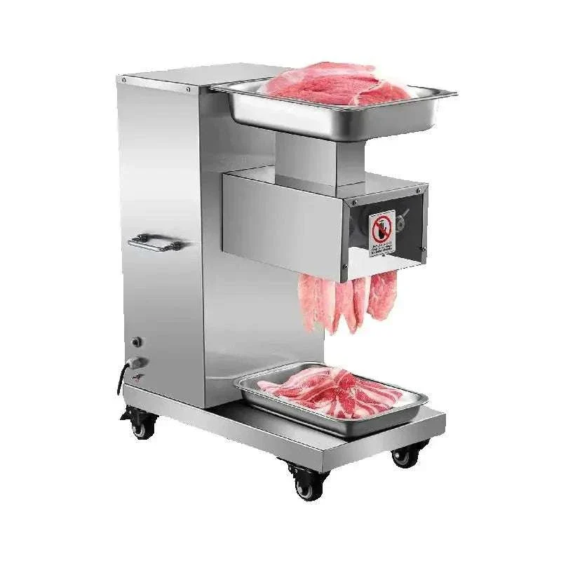 Electric Meat Slicer 750W 500kg/h Stainless Steel 3mm Cutter
