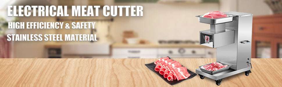 Electric Meat Slicer 750W 500kg/h Stainless Steel 3mm Cutter - Image 8