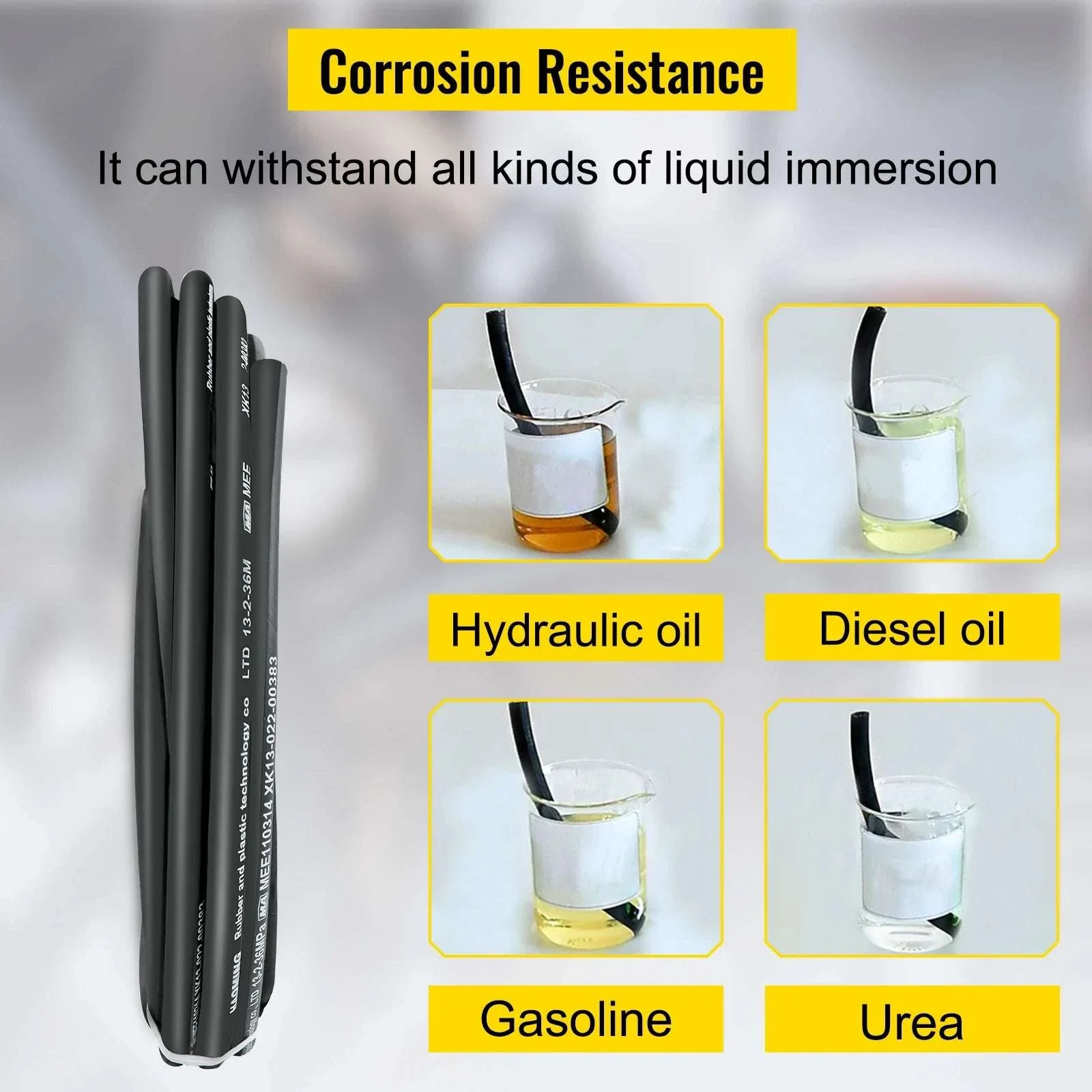 50 Ft High-Pressure Hydraulic Hose 5000 PSI Oil Line -40°F to 250°F - Image 13