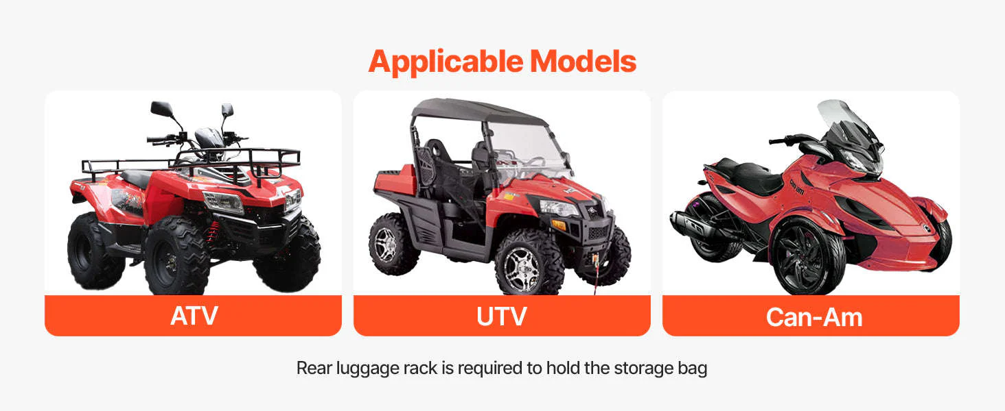50L ATV Rear Storage Bag with Seat Cushion and Bottle Holder - Image 11