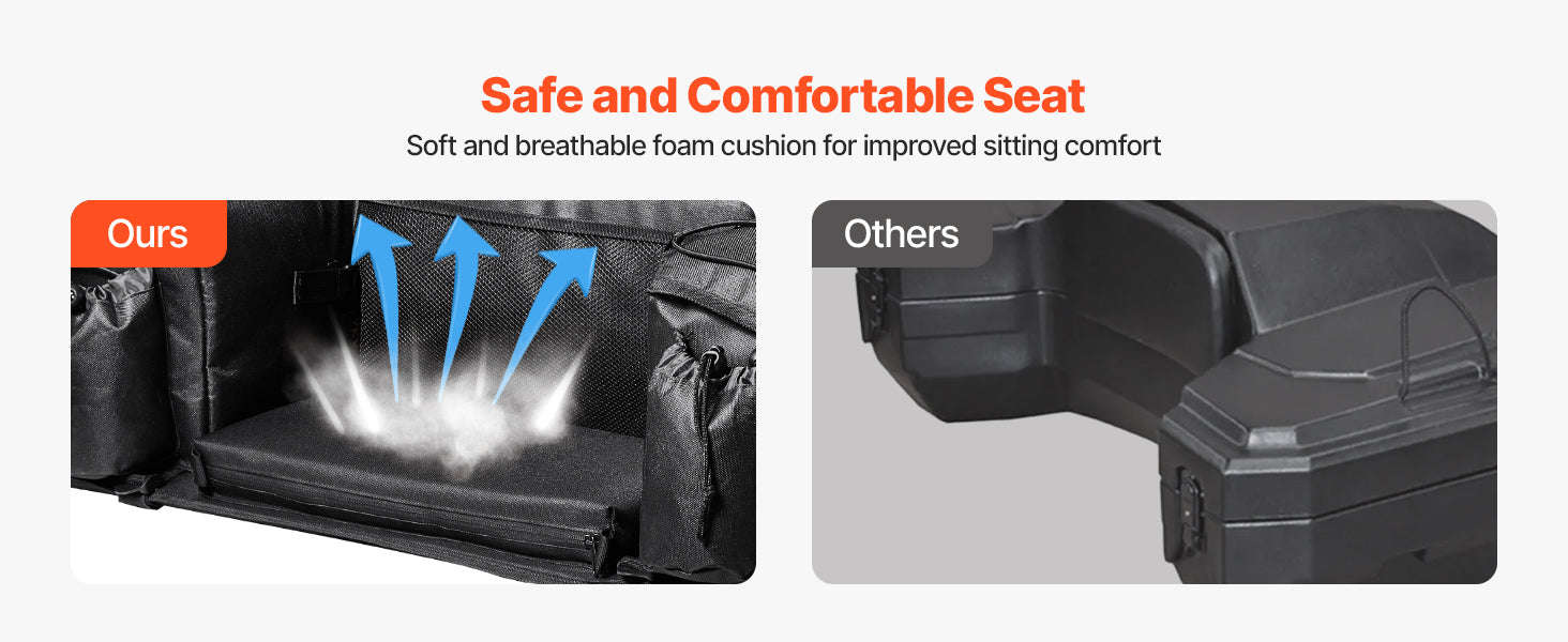 50L ATV Rear Storage Bag with Seat Cushion and Bottle Holder - Image 12