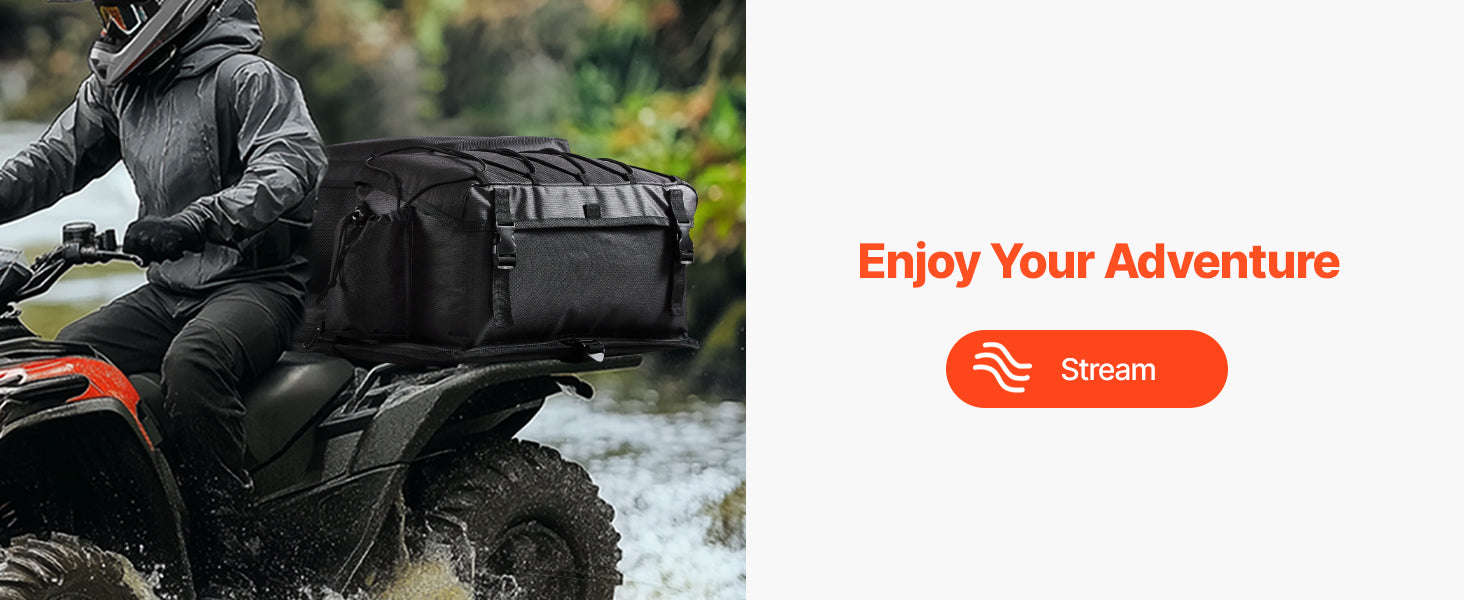 50L ATV Rear Storage Bag with Seat Cushion and Bottle Holder - Image 16