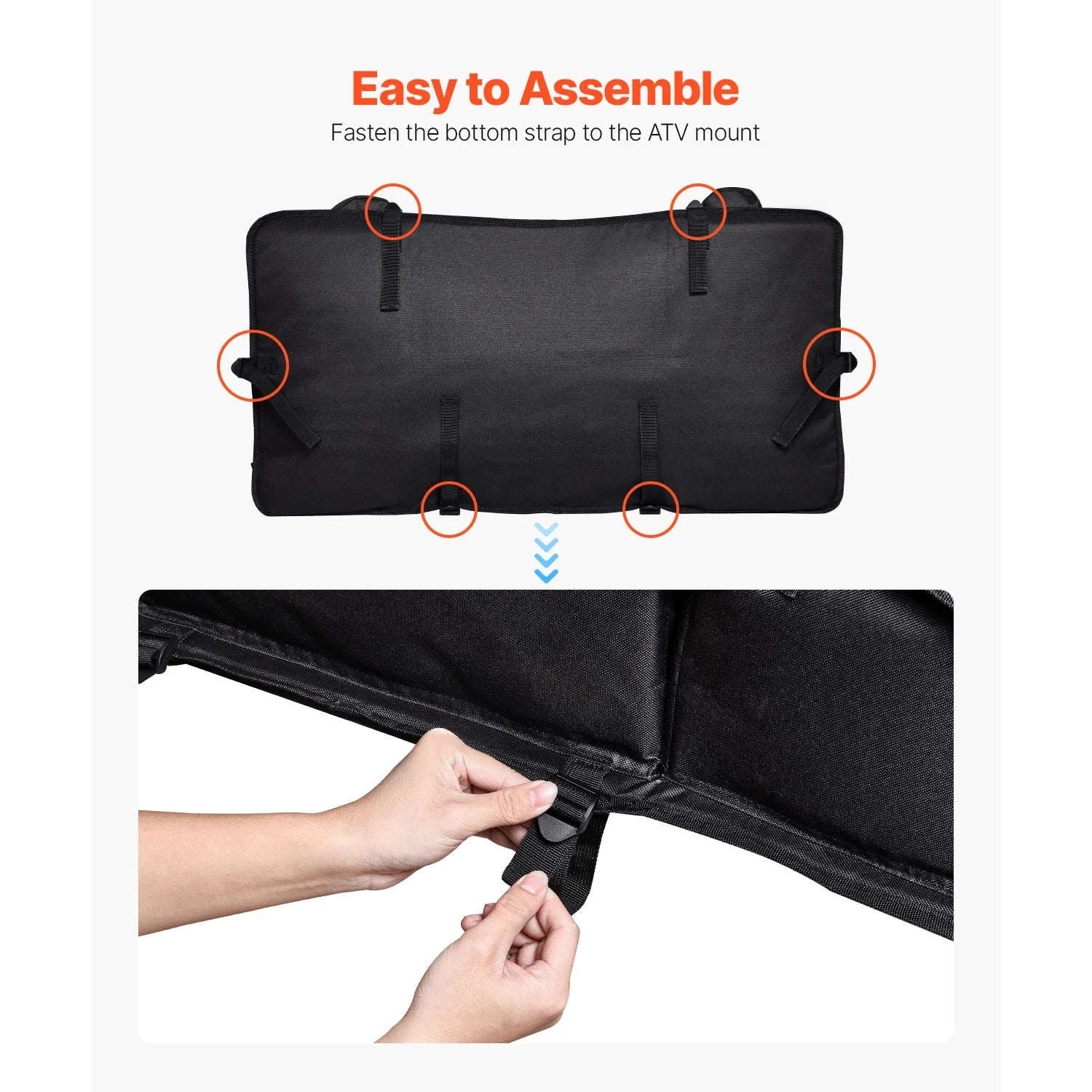 50L ATV Rear Storage Bag with Seat Cushion and Bottle Holder - Image 5