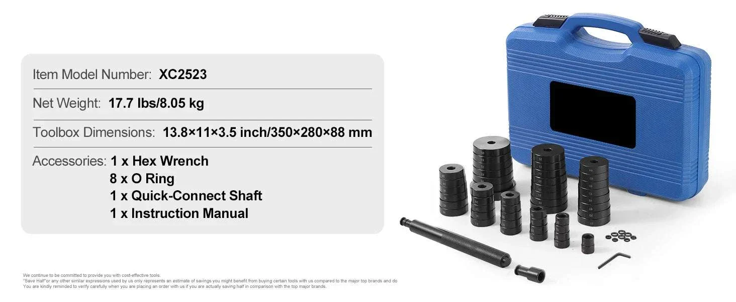 52PCS Bearing and Seal Driver Set 18–65mm Bushing Installer Kit - Image 13