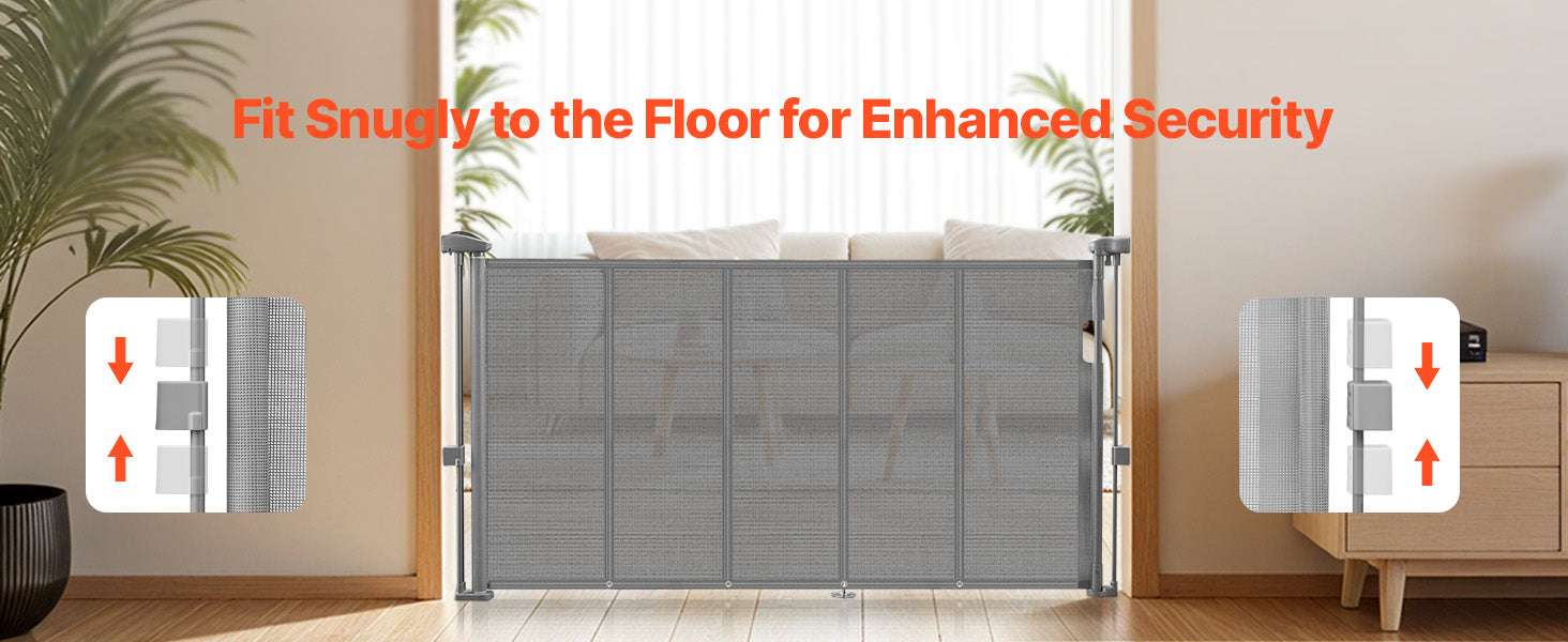 Retractable Baby Gate 34" Tall Extendable Mesh Safety Gate - Image 12