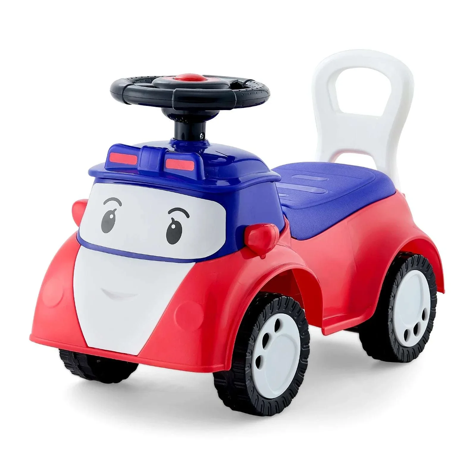 Toddler Ride-On Push Car with Music & Storage, 55 lb Capacity