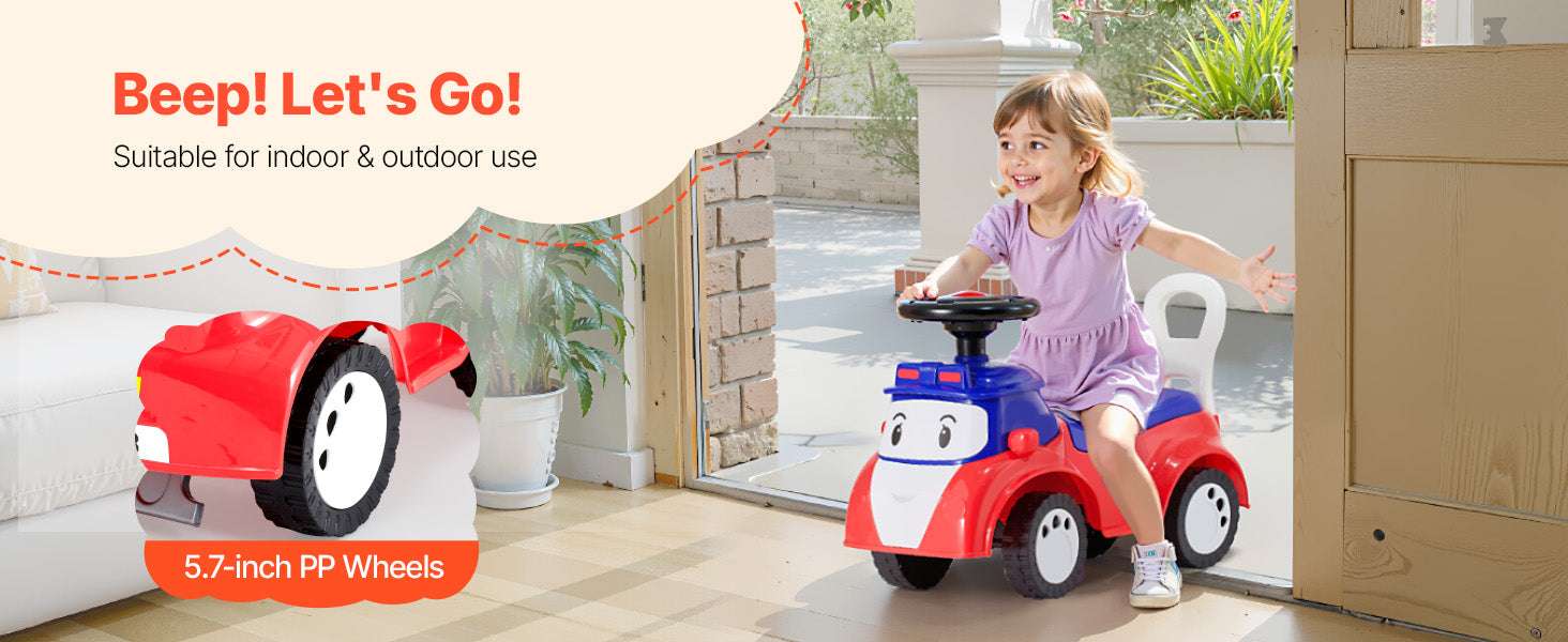 Toddler Ride-On Push Car with Music & Storage, 55 lb Capacity - Image 9