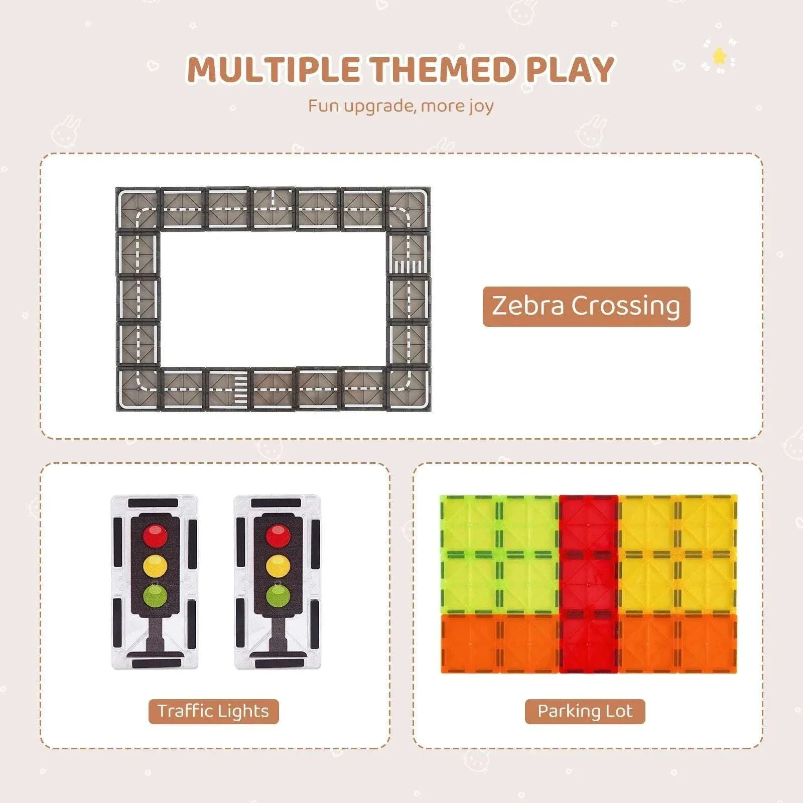 56-Piece Magnetic Tiles Building Set for Creative Kids Ages 4–6 - Image 3