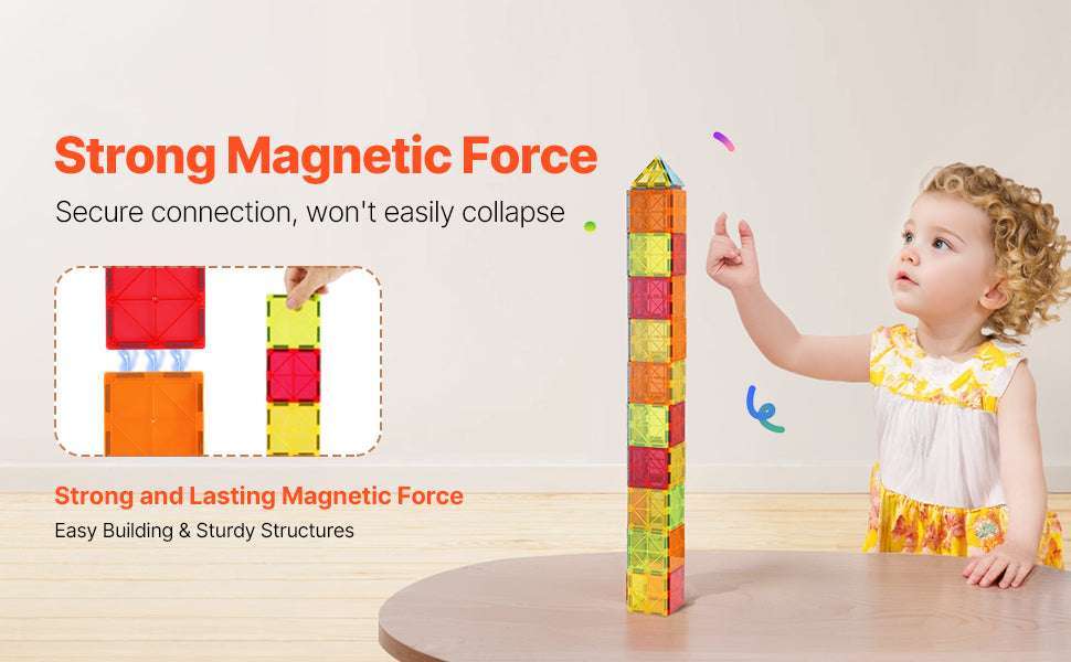 56-Piece Magnetic Tiles Building Set for Creative Kids Ages 4–6 - Image 9