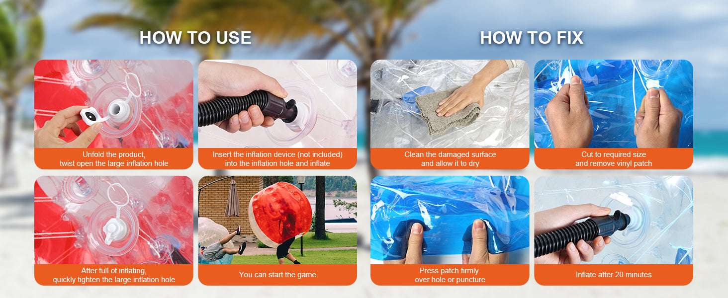 5FT Inflatable Bumper Ball for Teens & Adults Bubble Soccer Fun - Image 11