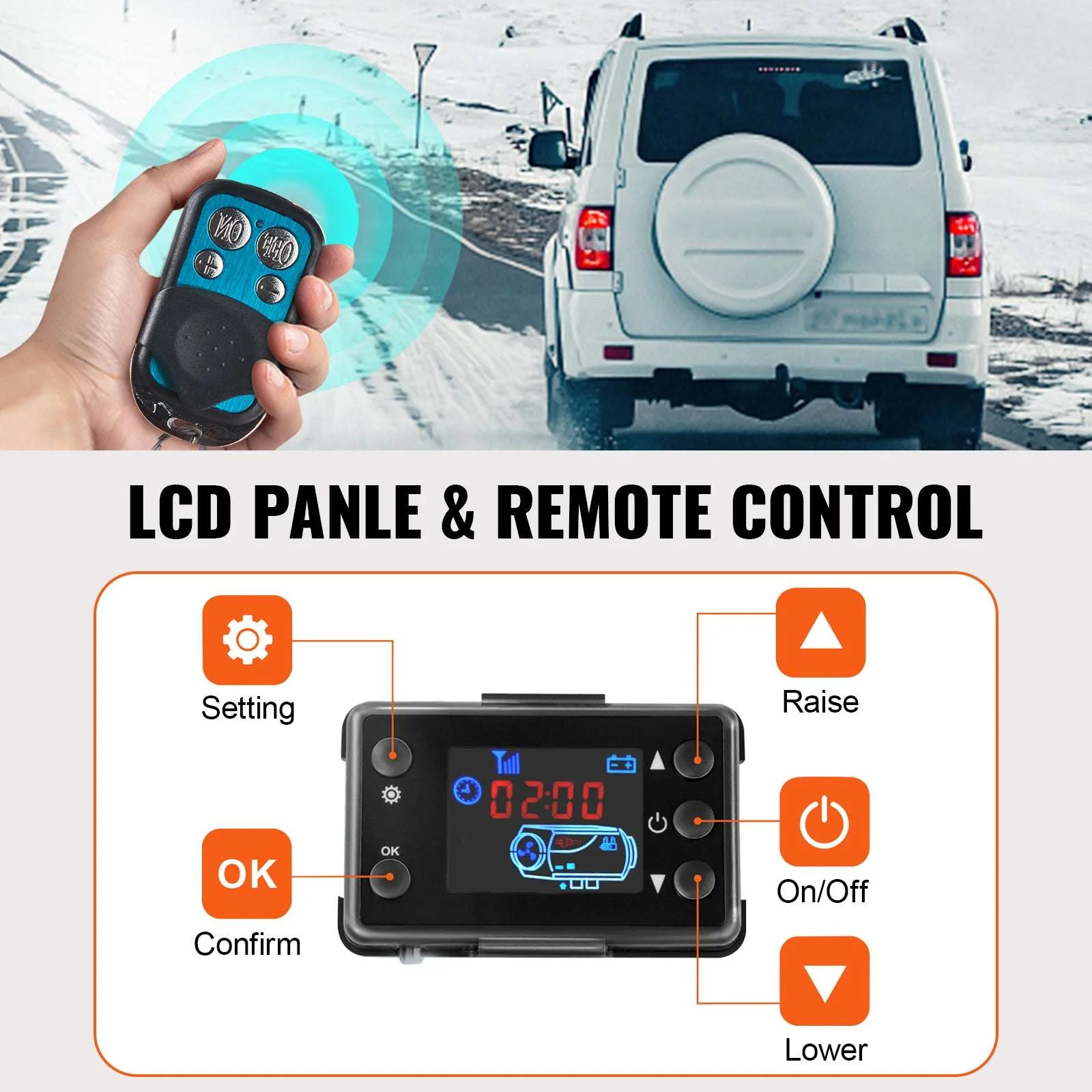5KW 12V Diesel Air Heater with LCD & Remote for RV Truck Boat - Image 12