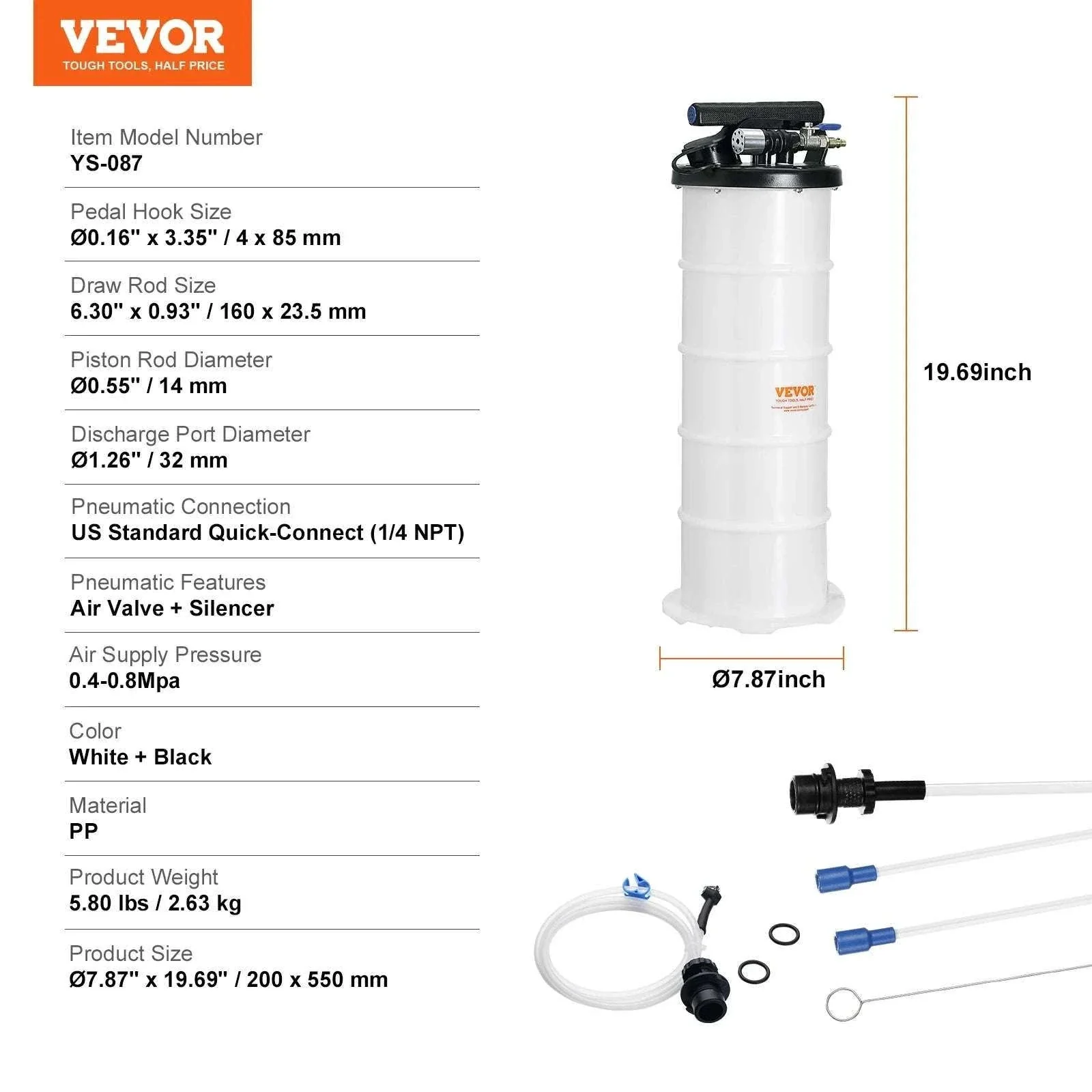 Pneumatic Fluid Extractor 6.5L/15L Oil Changer Pump with Hoses - Image 15
