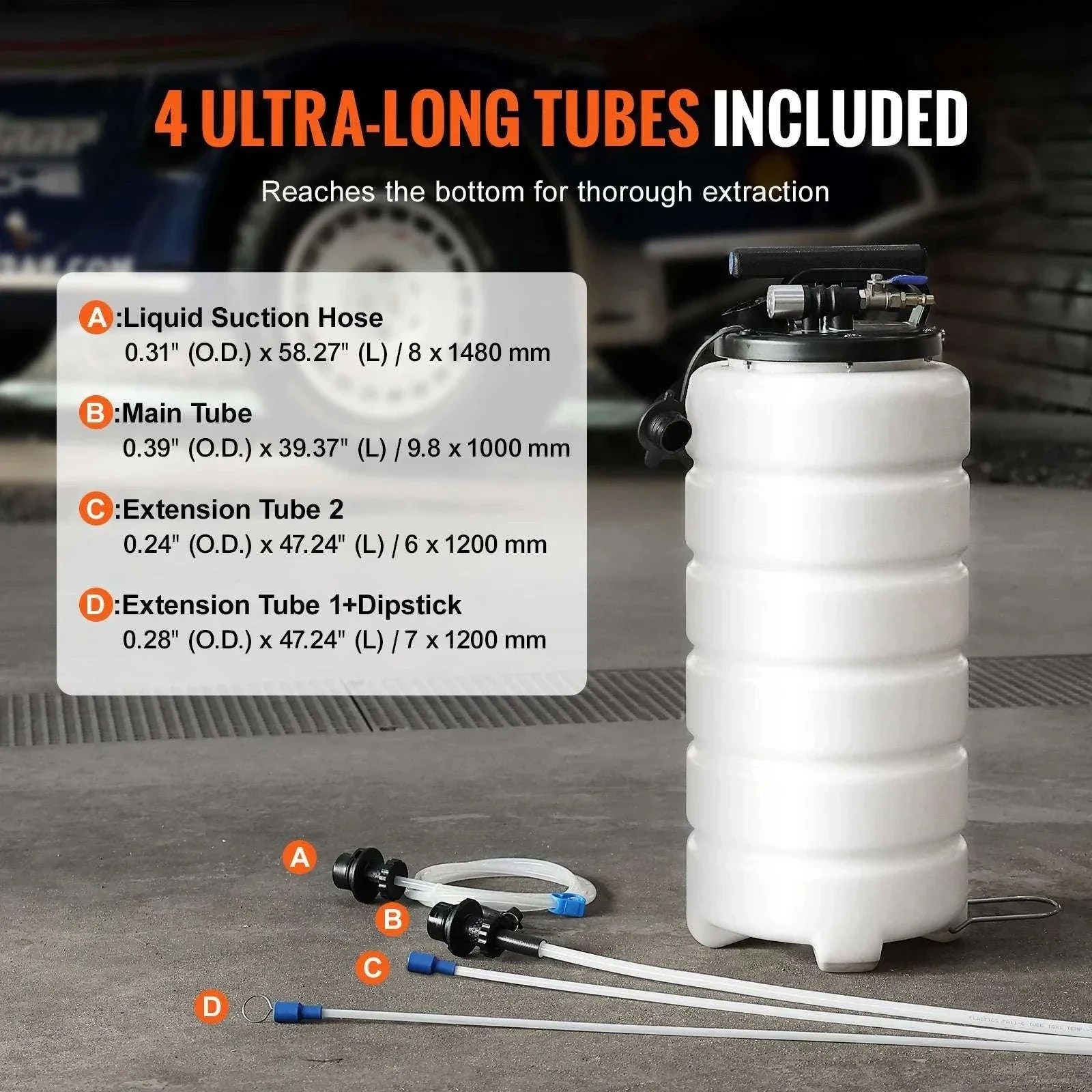 Pneumatic Fluid Extractor 6.5L/15L Oil Changer Pump with Hoses - Image 4