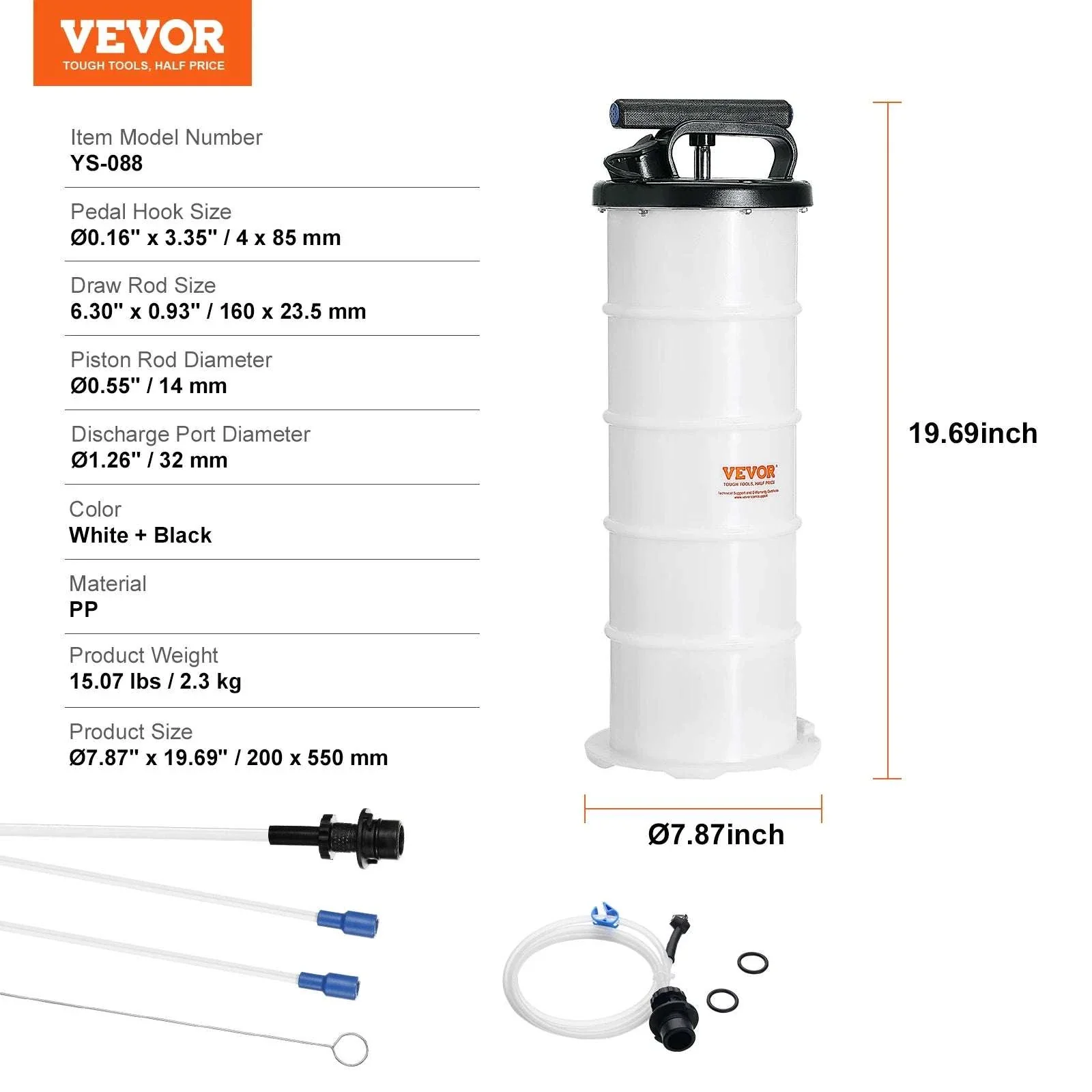 6.5L Manual Fluid Extractor Pump for Oil, Brake & Engine Fluids - Image 14