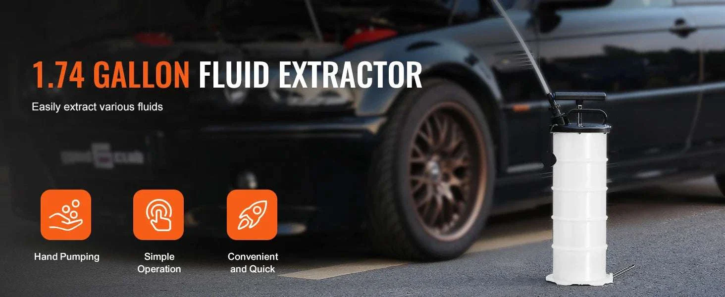 6.5L Manual Fluid Extractor Pump for Oil, Brake & Engine Fluids - Image 8