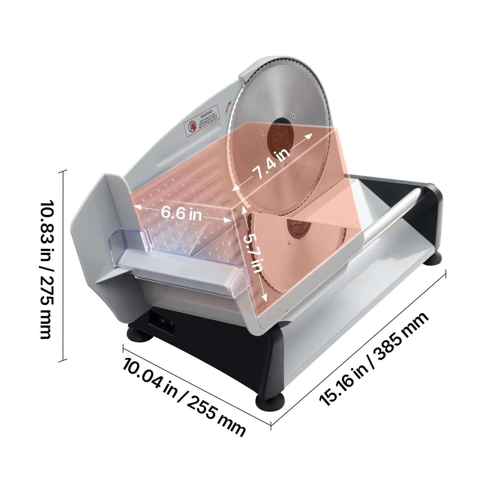 Electric Meat Slicer with Adjustable Thickness & Dual Blades - Image 9