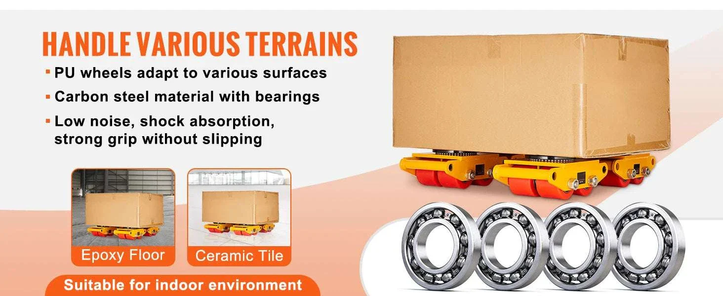 Heavy Duty Machinery Skate Dolly 6T-12T with PU Wheels - Image 10