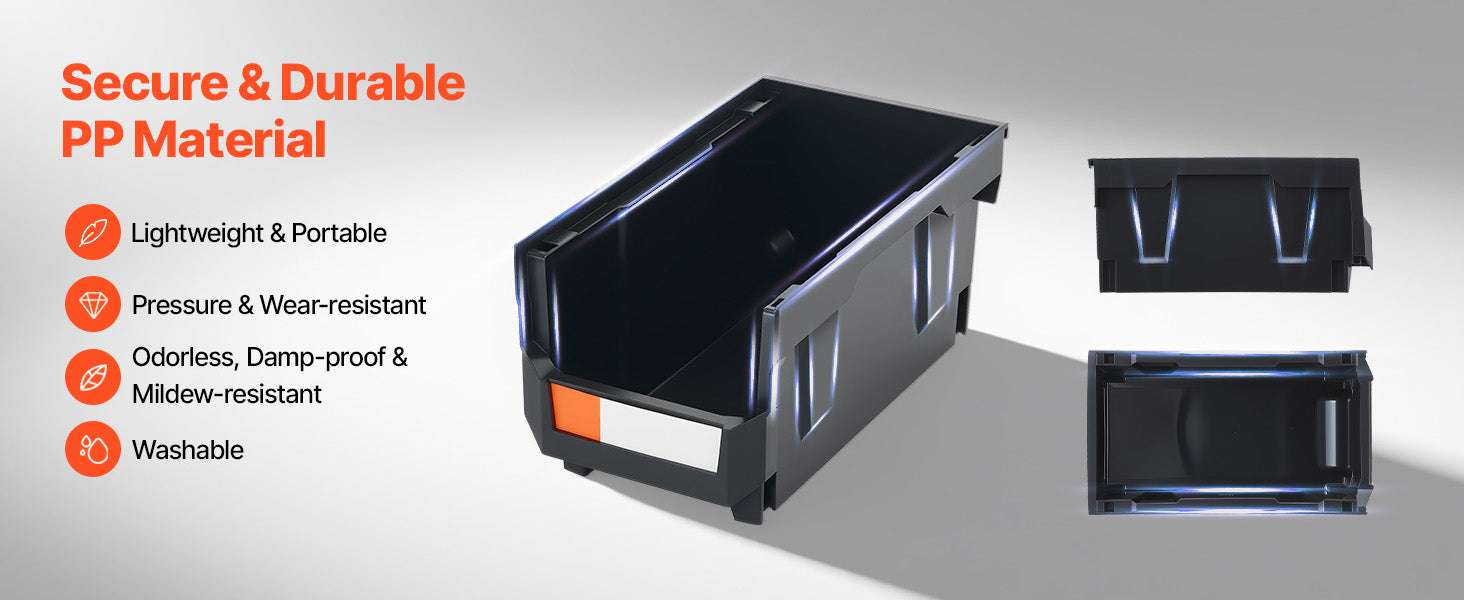 Stackable Storage Bins Set of 6 with Front Access Organizer Boxes - Image 11