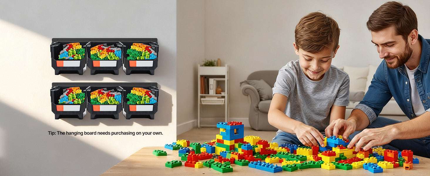 Stackable Storage Bins Set of 6 with Front Access Organizer Boxes - Image 16