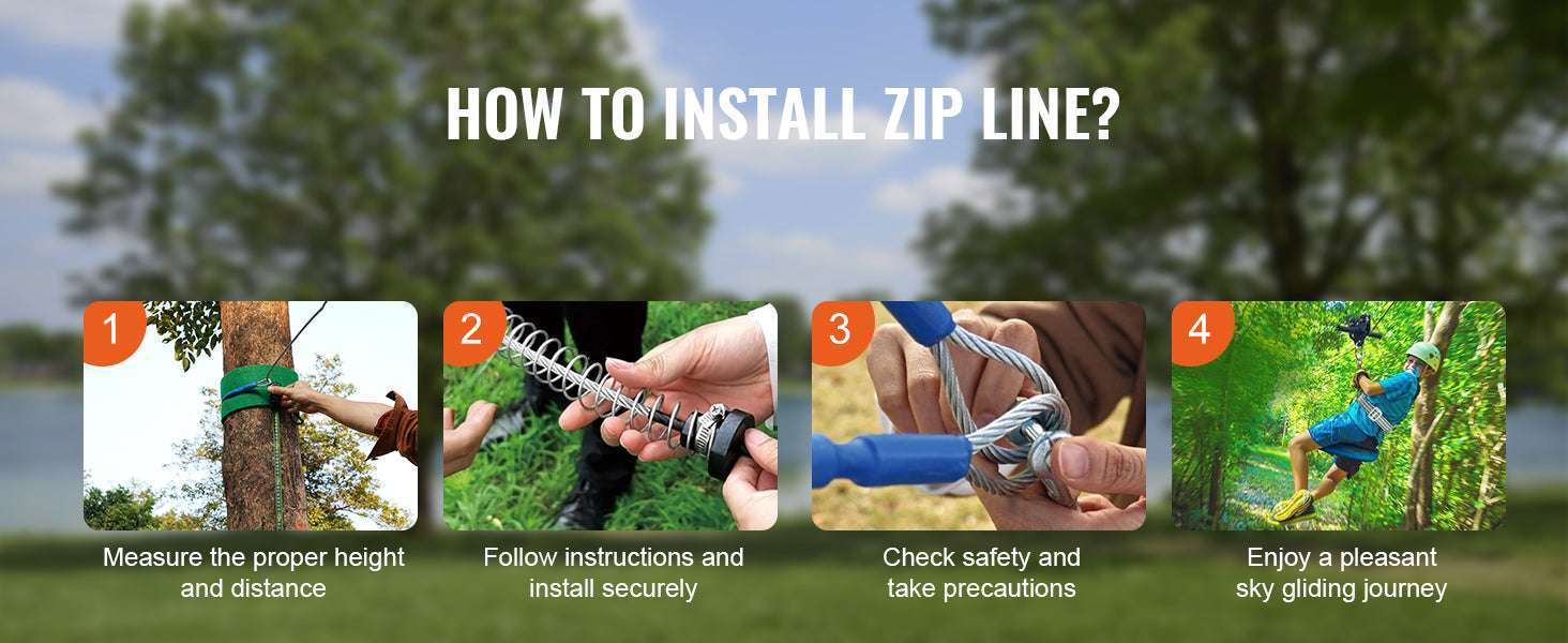 Backyard Zipline Kit 60–120FT with Safety Seat & Harness System - Image 10
