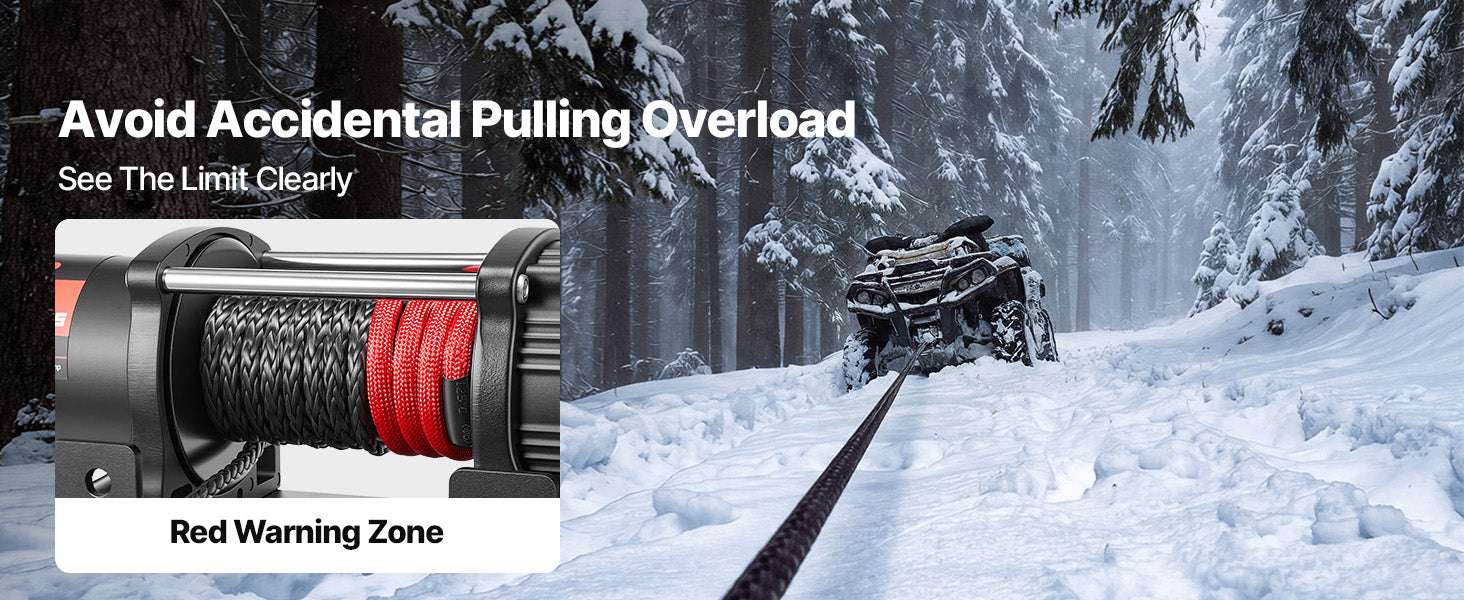 6000lb 12V ATV UTV Electric Winch with Remote & 49.2ft Cable - Image 16