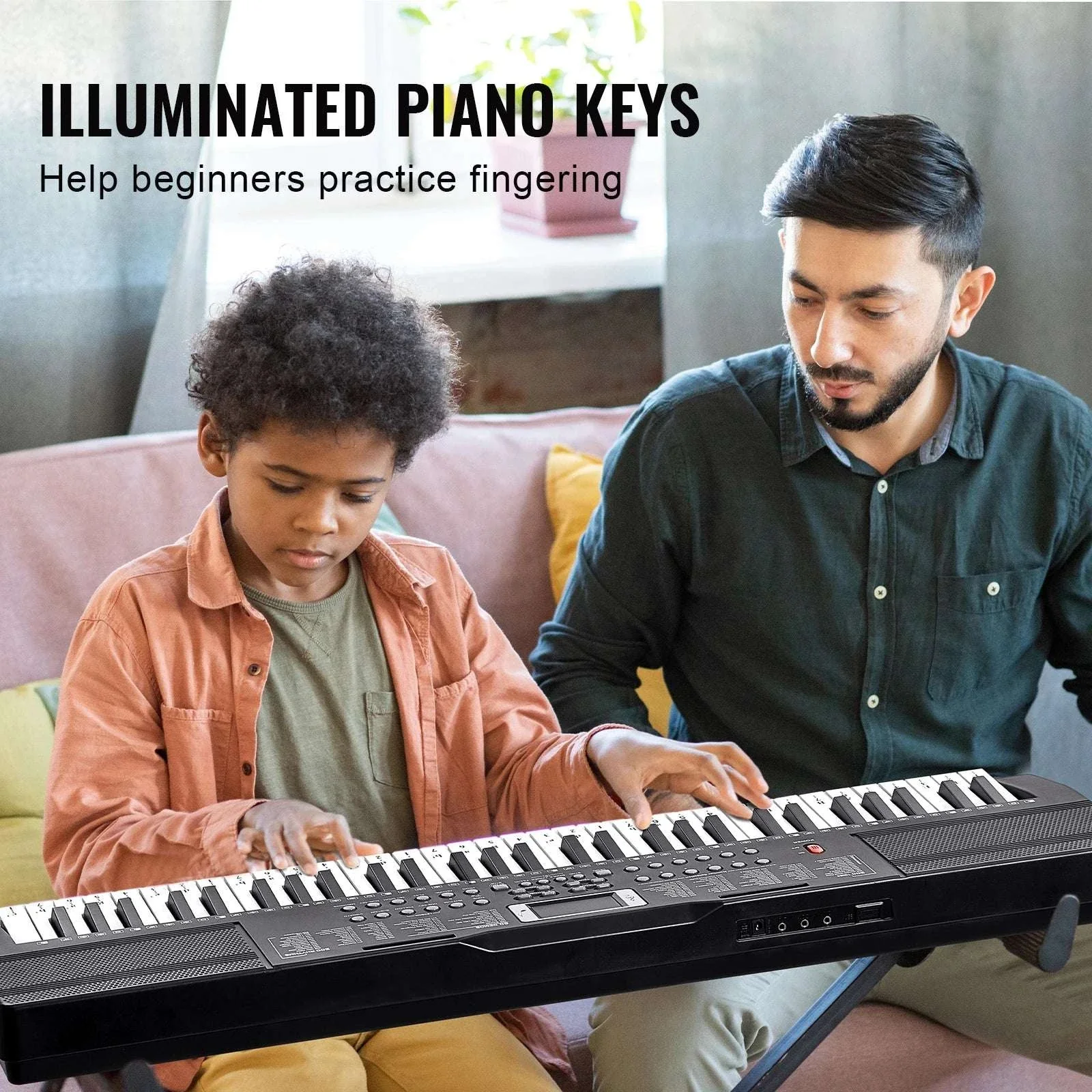 61-Key Digital Keyboard Piano with 200–600 Tones for Beginners - Image 3