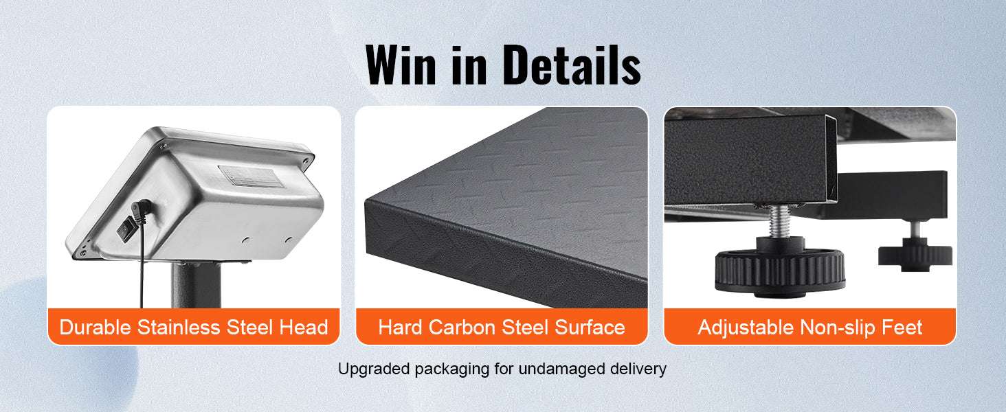 660 lbs Digital Platform Floor Scale with LED Display & Dual Power - Image 13