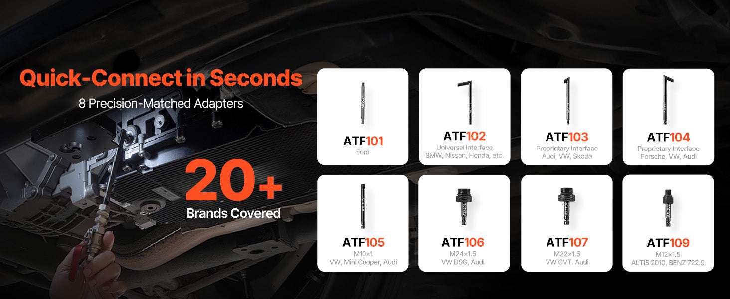 7.5L Transmission Fluid Pump with 8 ATF Adapters & 47in Hose - Image 12