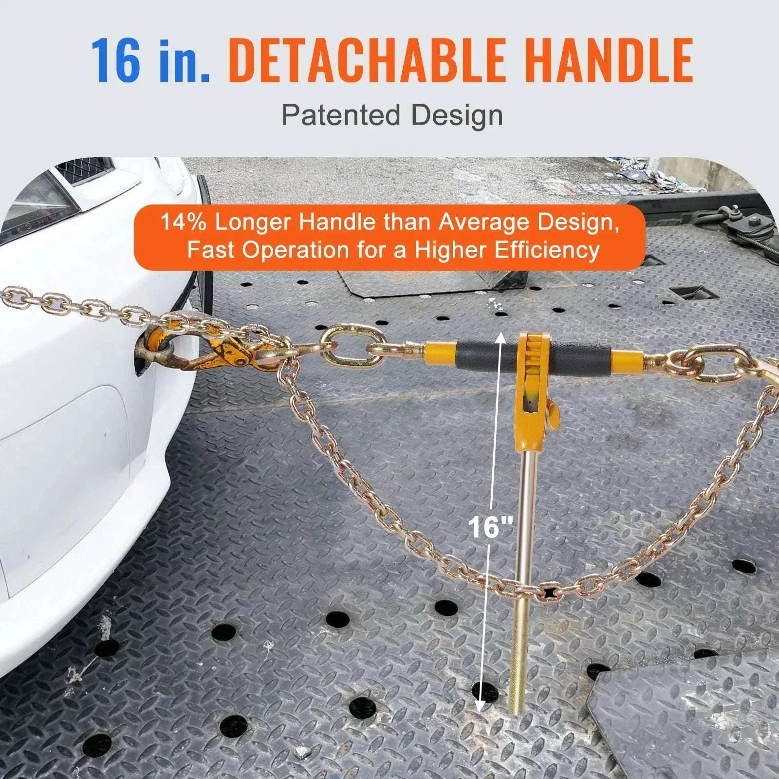 7100 lb Ratchet Chain Binder with Anti-Skid Handle for Secure Loads - Image 4