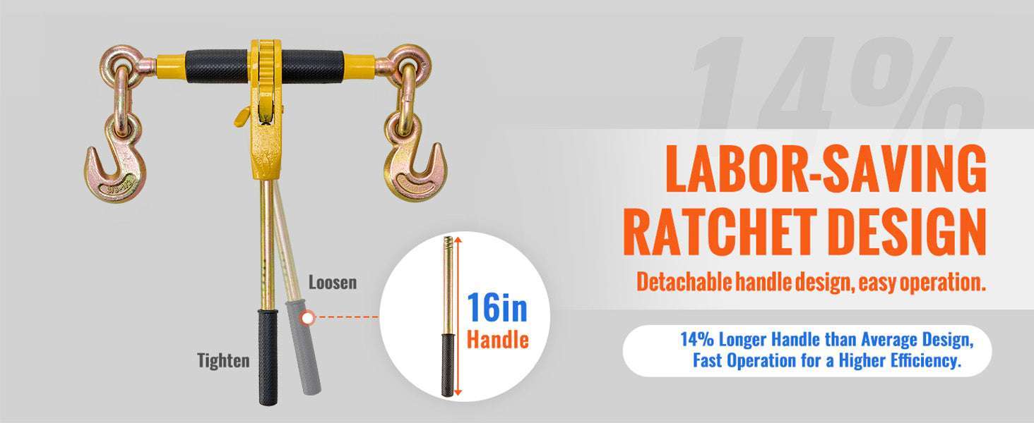 7100 lb Ratchet Chain Binder with Anti-Skid Handle for Secure Loads - Image 9