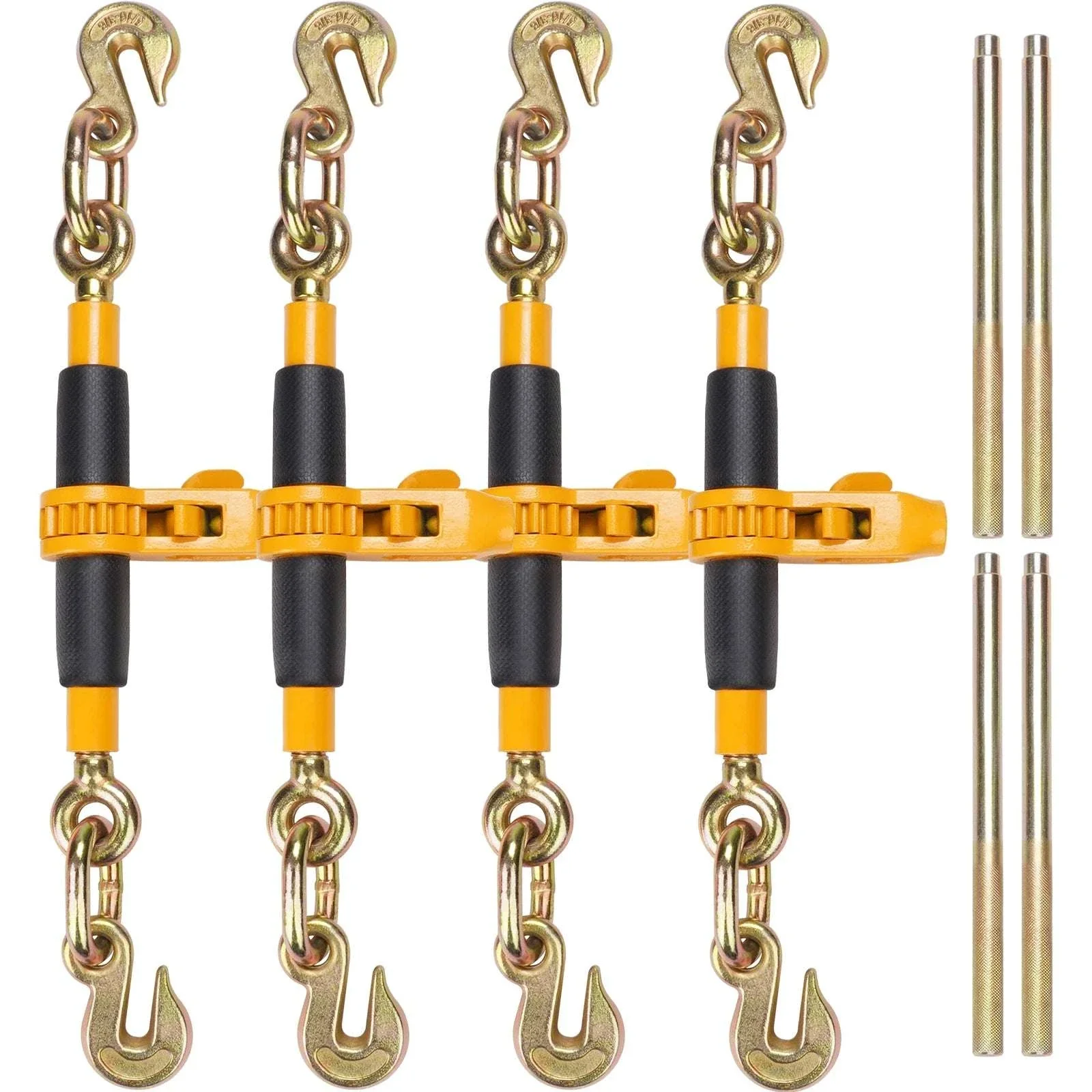 7100 lb Ratchet Chain Binder with Detachable Handle & Hooks