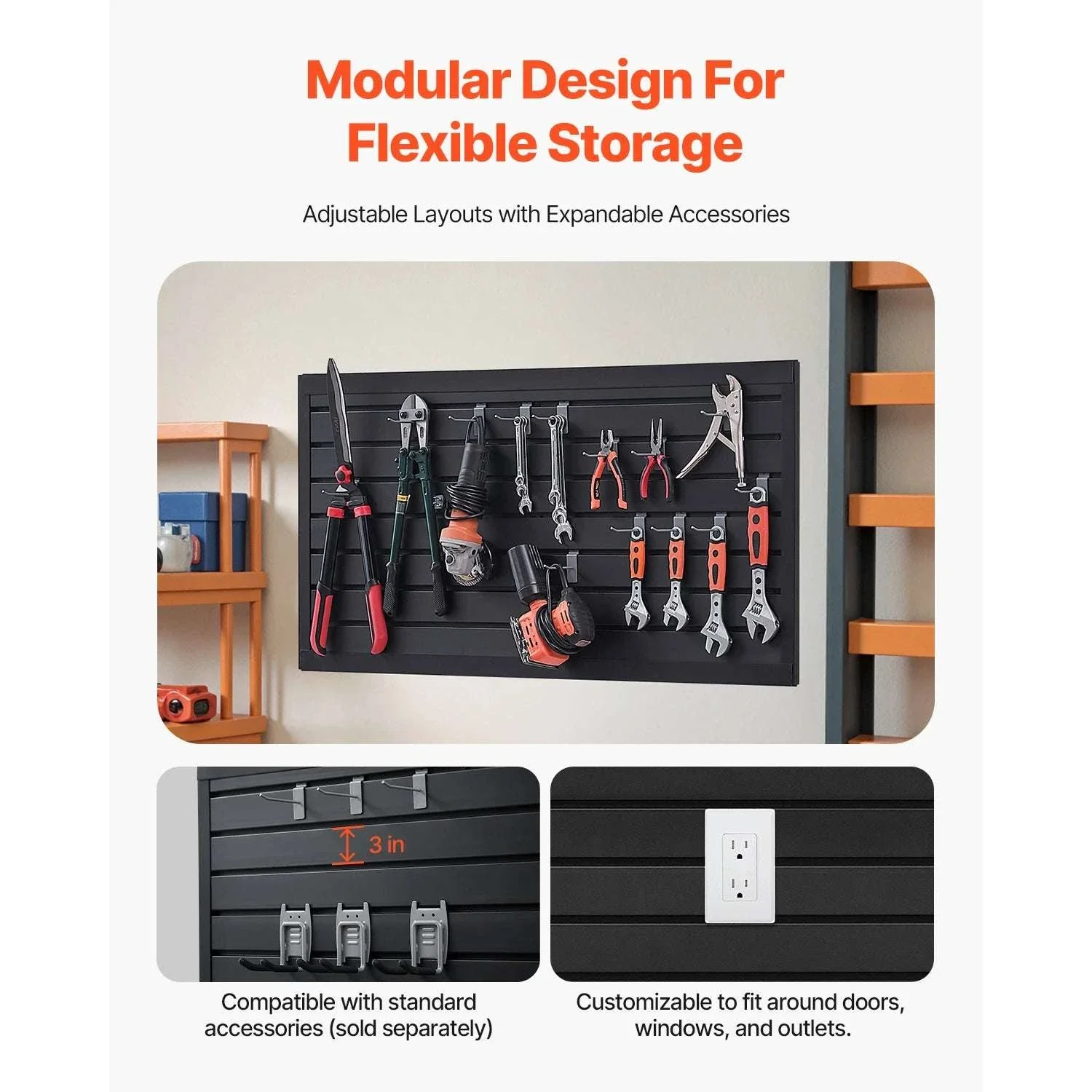 PVC Slatwall Panels for Garage Storage 8–32 sq.ft Modular System - Image 4