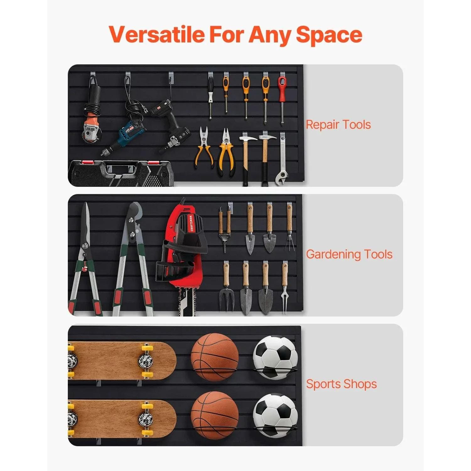 PVC Slatwall Panels for Garage Storage 8–32 sq.ft Modular System - Image 5