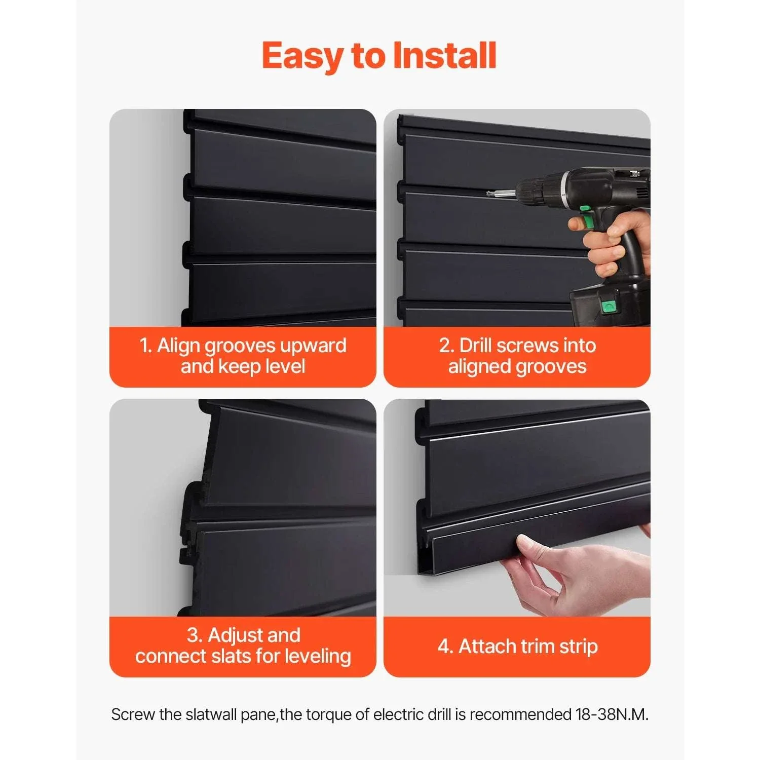 PVC Slatwall Panels for Garage Storage 8–32 sq.ft Modular System - Image 6