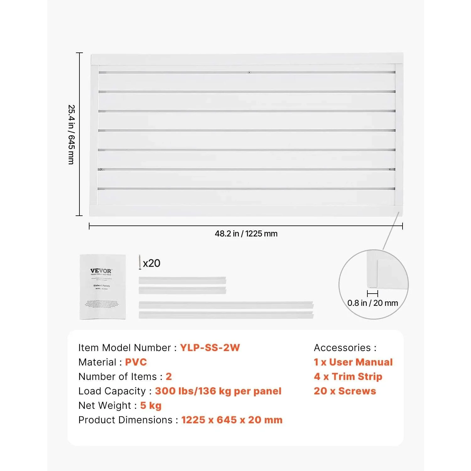 PVC Slatwall Panels for Garage Storage 8–32 sq.ft Modular System - Image 7