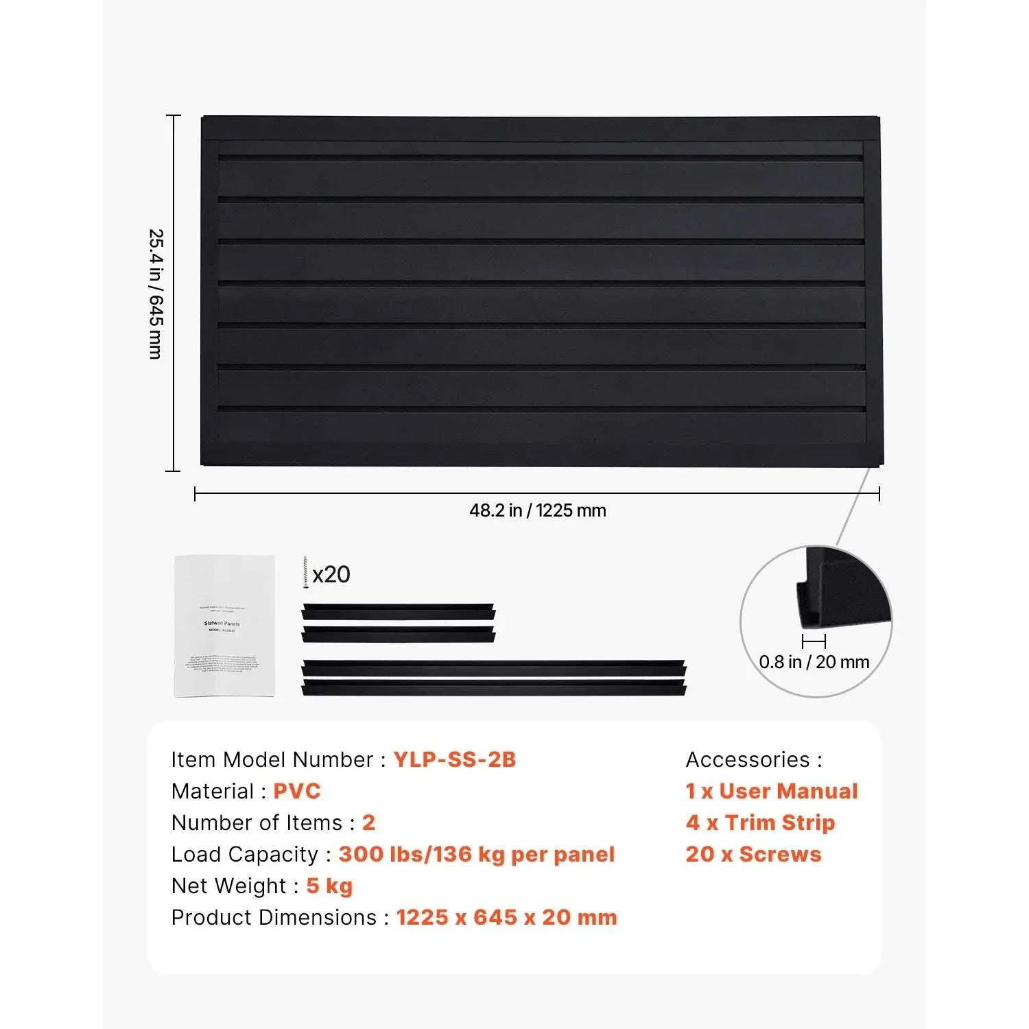 PVC Slatwall Panels for Garage Storage 8–32 sq.ft Modular System - Image 9