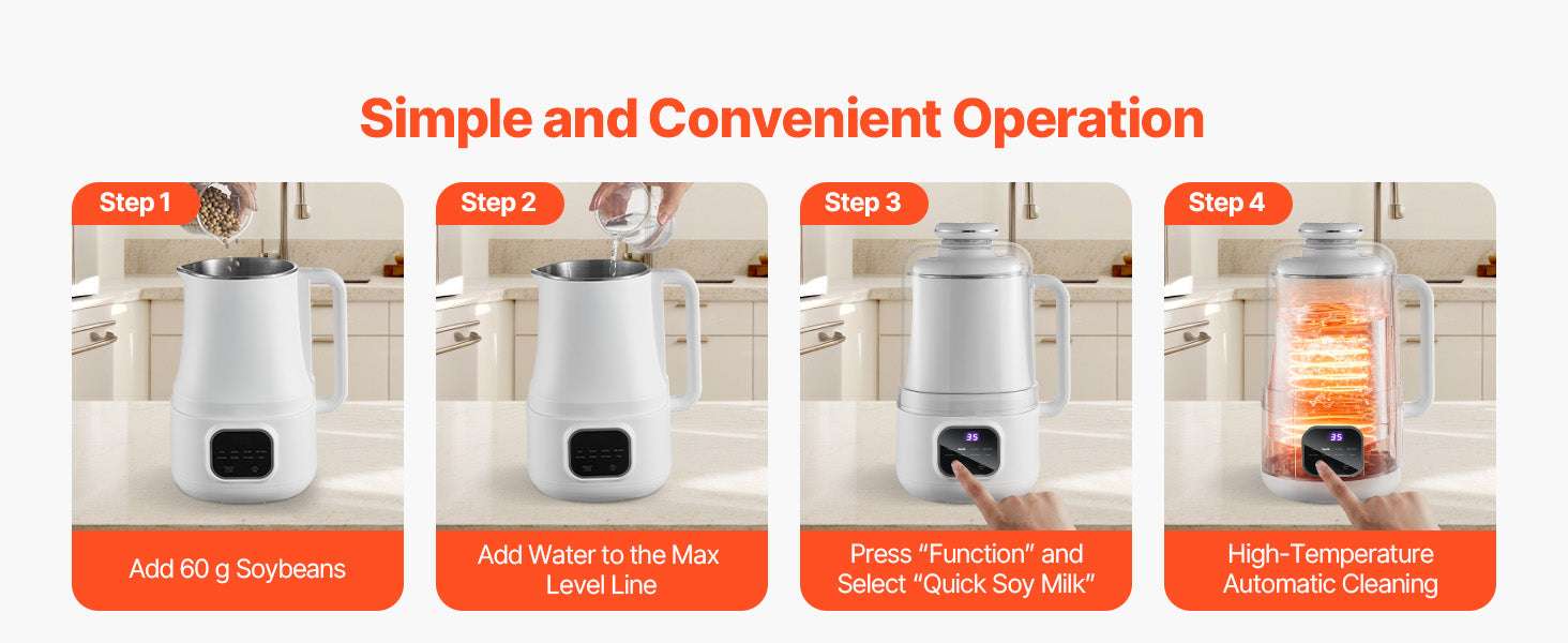 8-in-1 Nut Milk Maker 34oz with Self-Cleaning & 12h Timer - Image 9