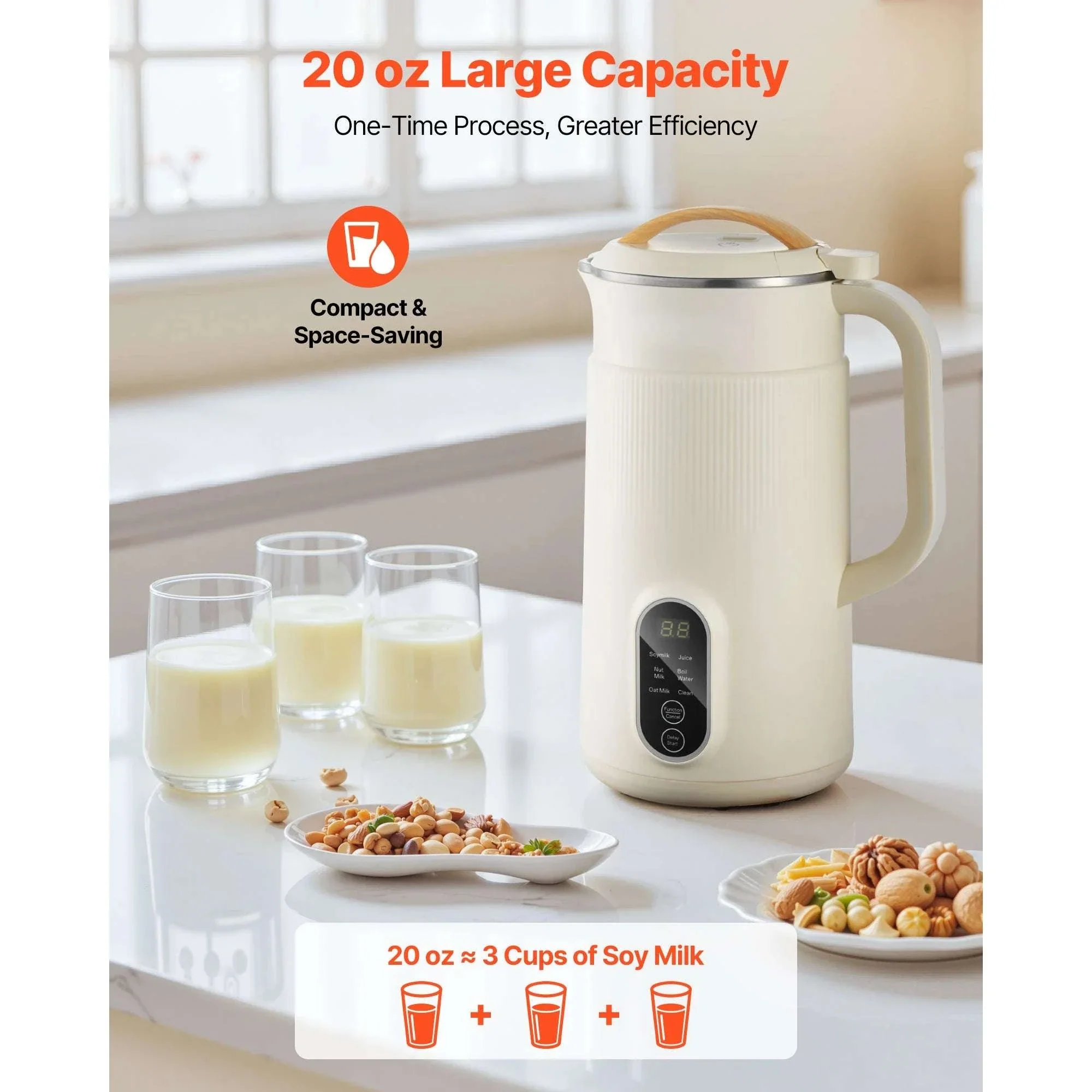 8-in-1 Nut Milk Maker with Self-Cleaning & 12-Hour Timer - Image 2