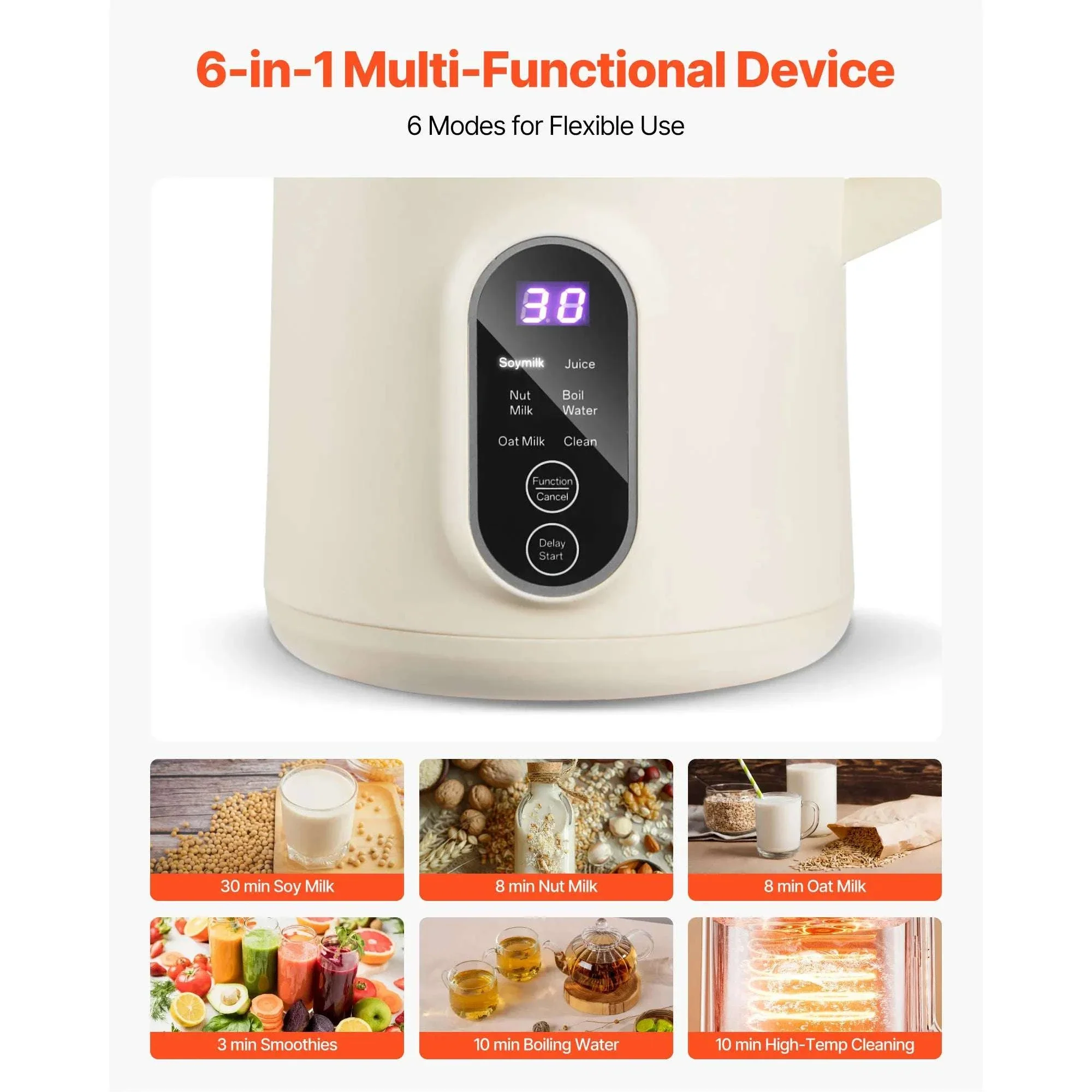8-in-1 Nut Milk Maker with Self-Cleaning & 12-Hour Timer - Image 3
