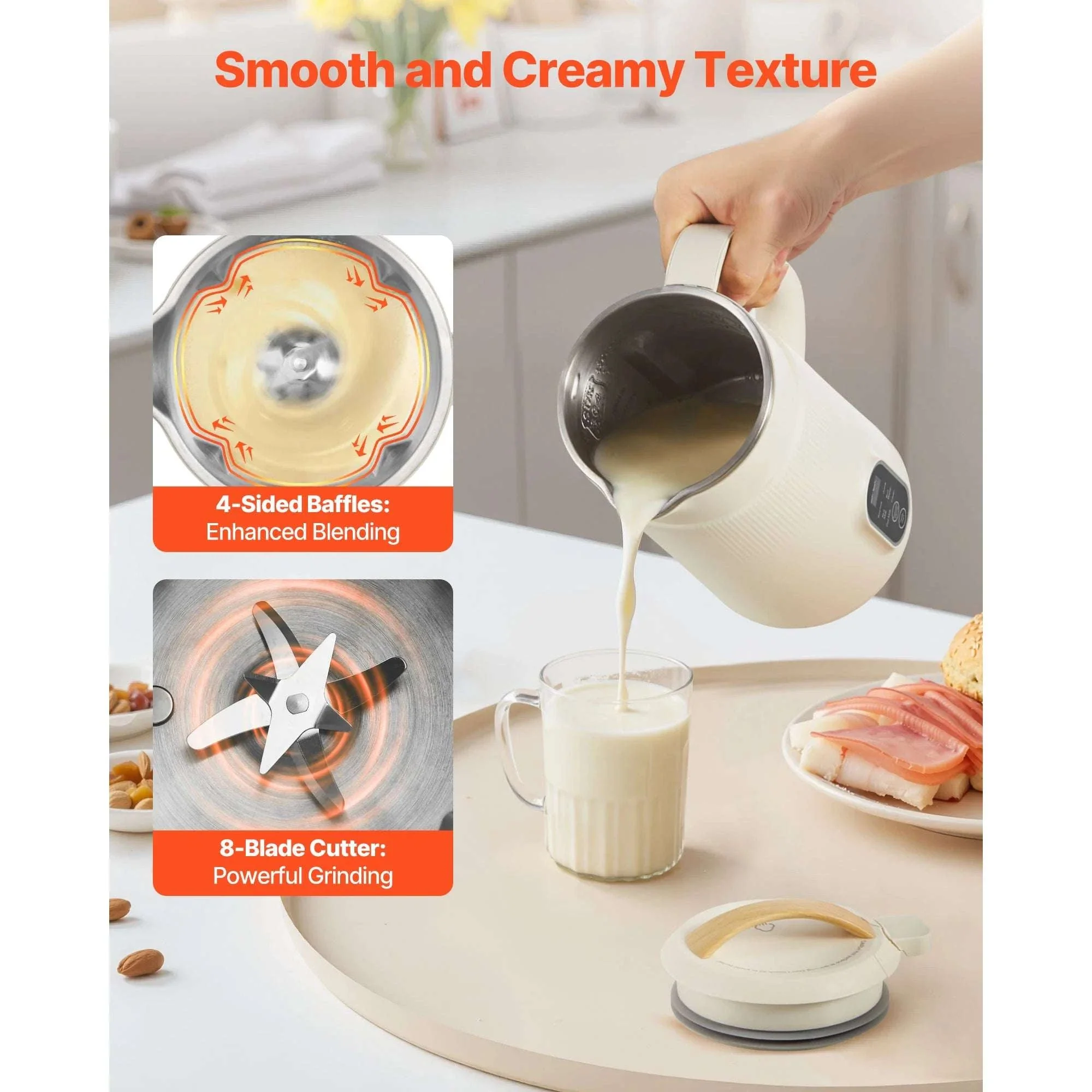 8-in-1 Nut Milk Maker with Self-Cleaning & 12-Hour Timer - Image 5