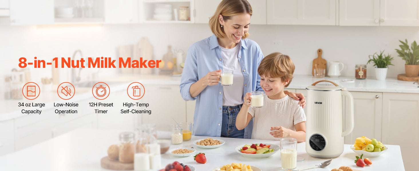 8-in-1 Nut Milk Maker with Self-Cleaning & 12-Hour Timer - Image 8