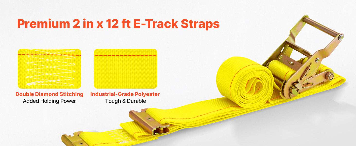E-Track Tie-Down Rail Kit 8 Pack with Straps & O-Rings - Image 11
