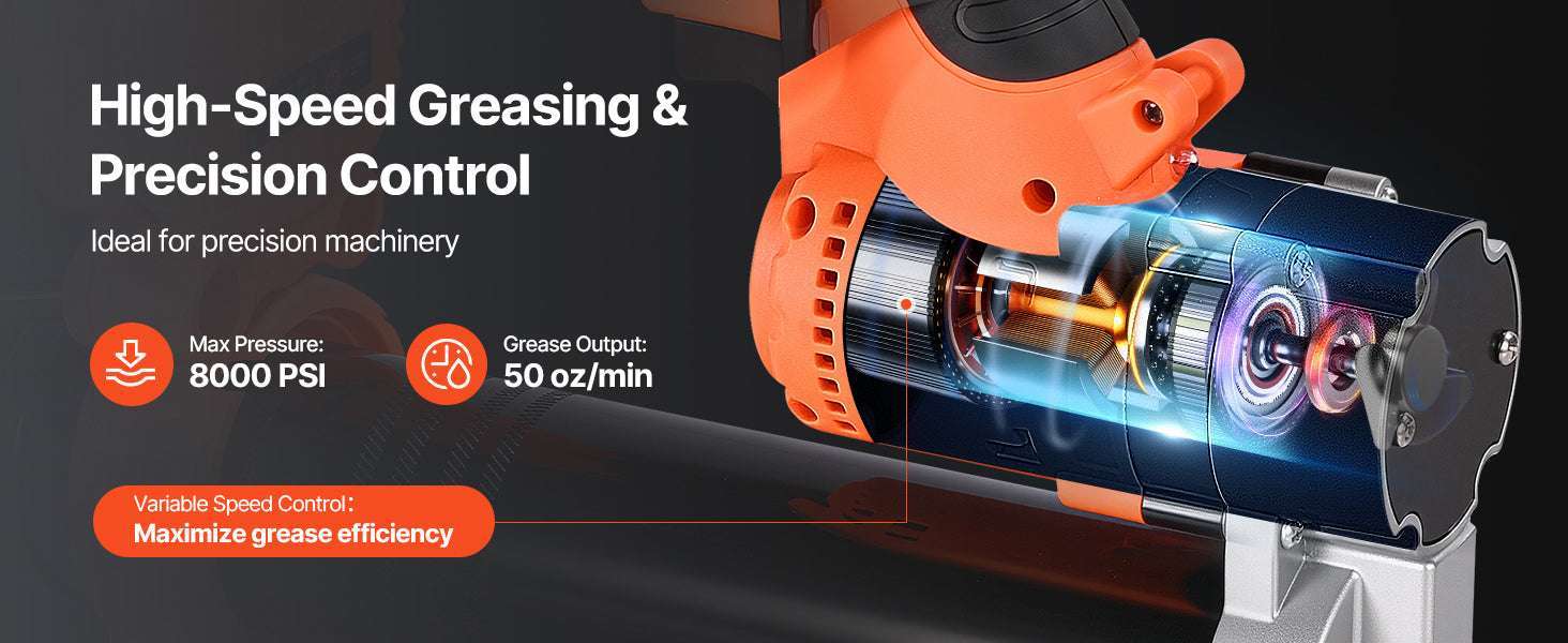8000 PSI Cordless Electric Grease Gun with 35.4in Hose - Image 9