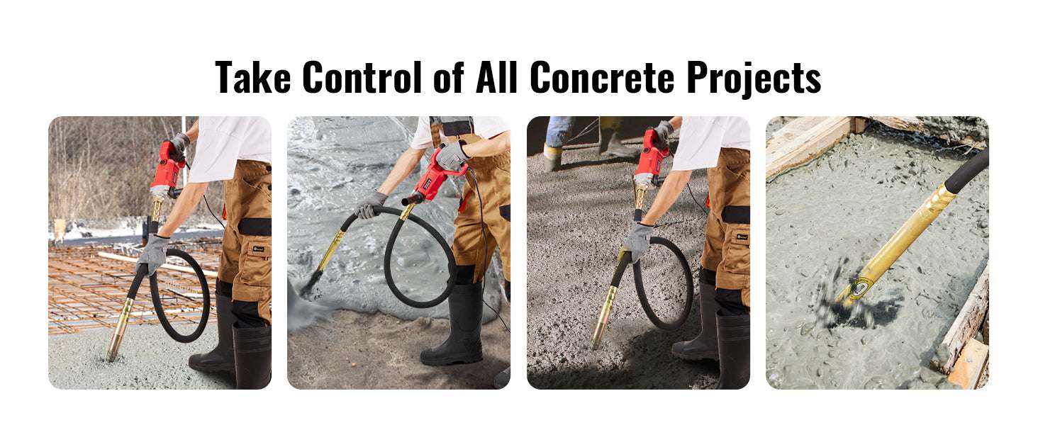 800W Electric Concrete Vibrator 13000VPM Cement Compaction Tool - Image 12