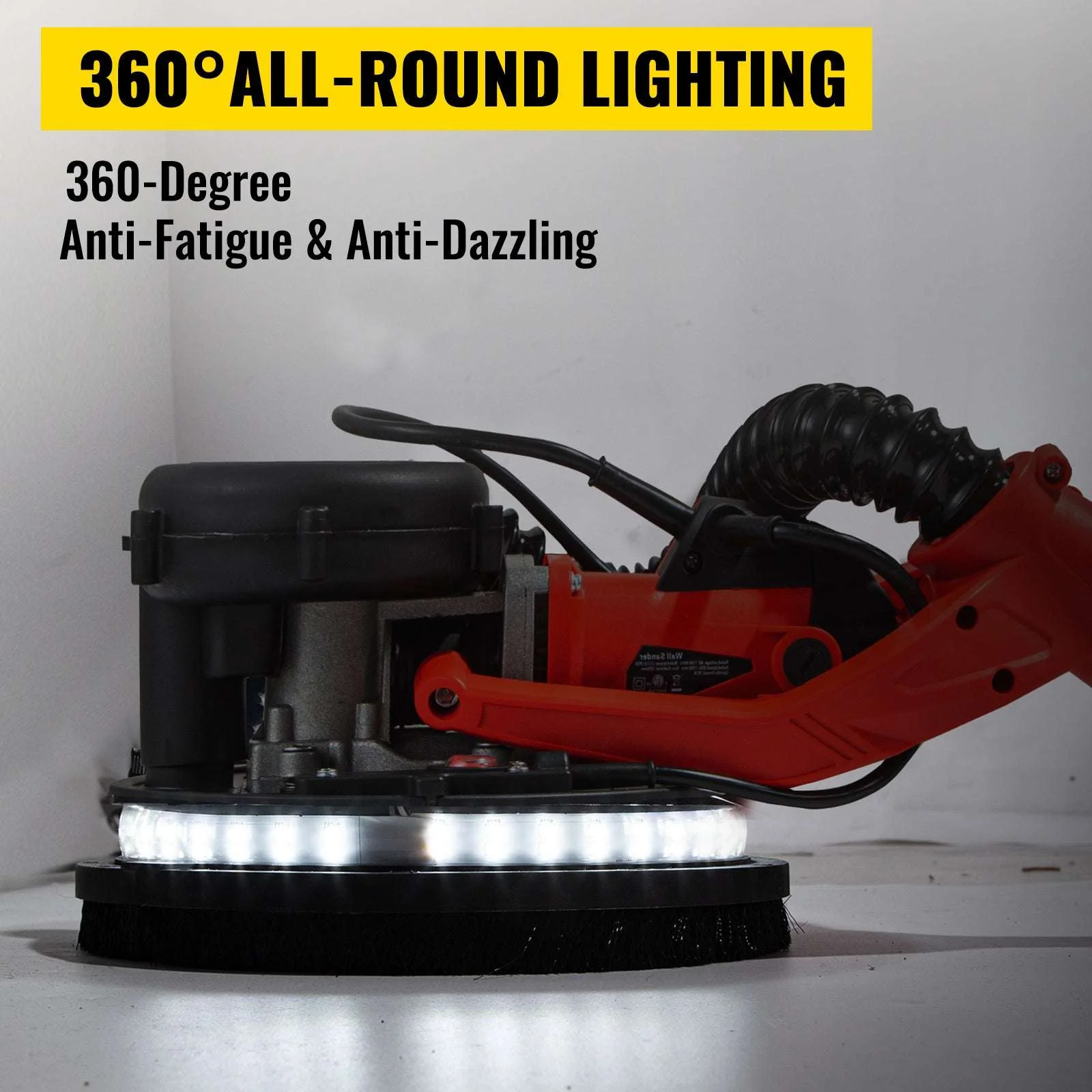 850W Drywall Sander with Variable Speed, LED Light & Extendable Handle - Image 11