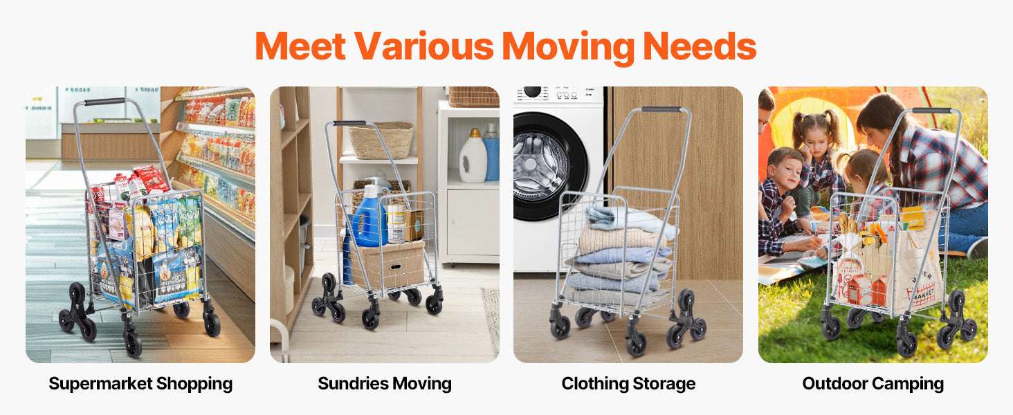 Folding Stair Climbing Cart with 88lb Capacity and 45L Space - Image 12