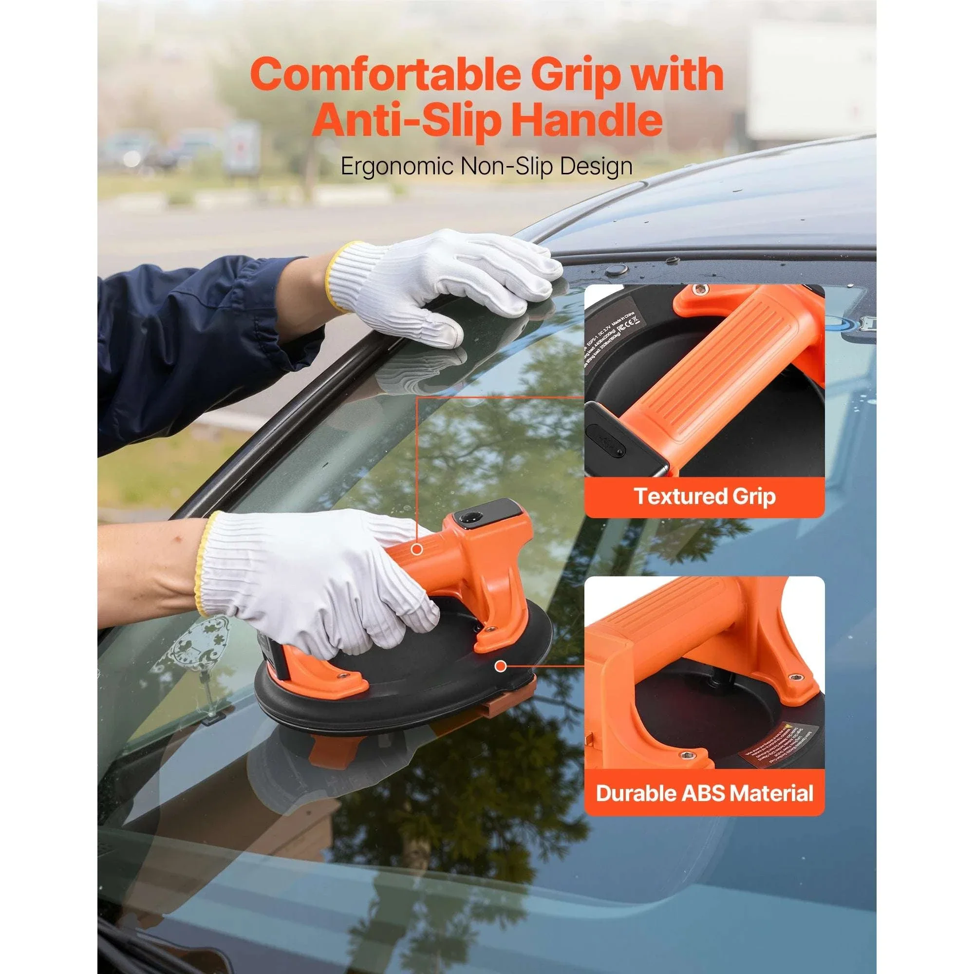 8-Inch Electric Vacuum Suction Cup Lifter 440lb with Display - Image 5