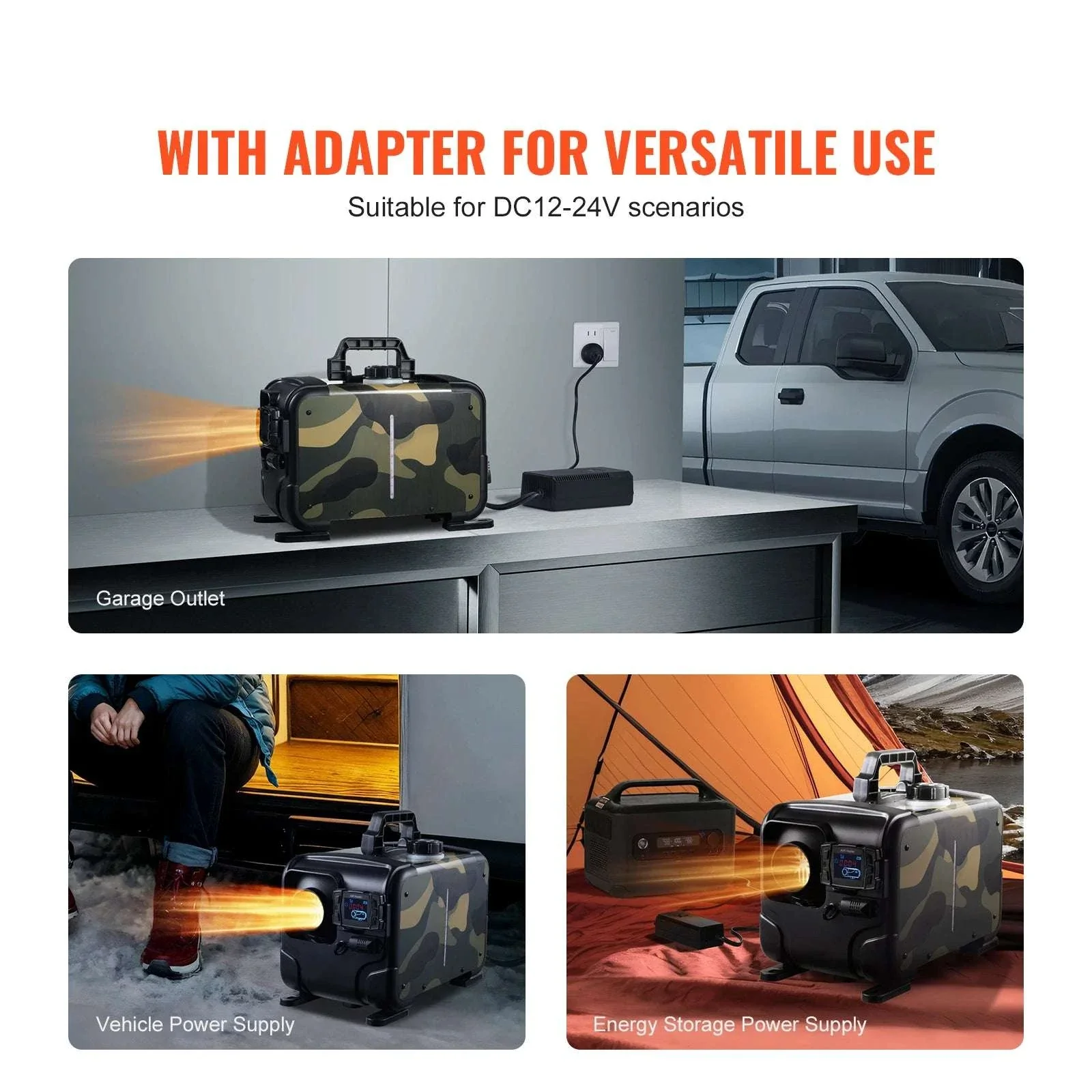8KW Diesel Air Heater 12V/24V with Bluetooth, CO Alarm & Display - Image 2