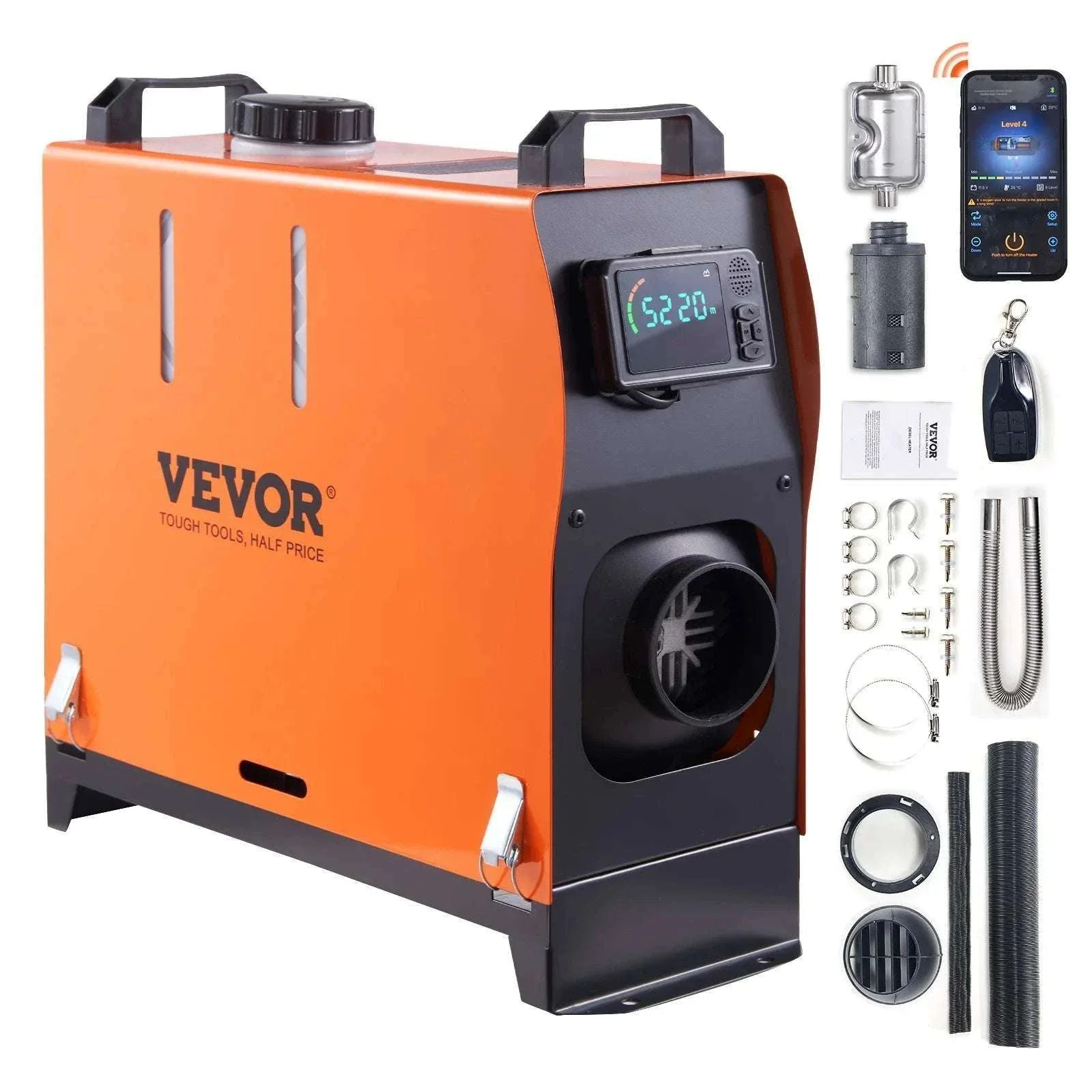 8KW Diesel Air Heater with Bluetooth Control for RV, Camper, Boat - Image 14